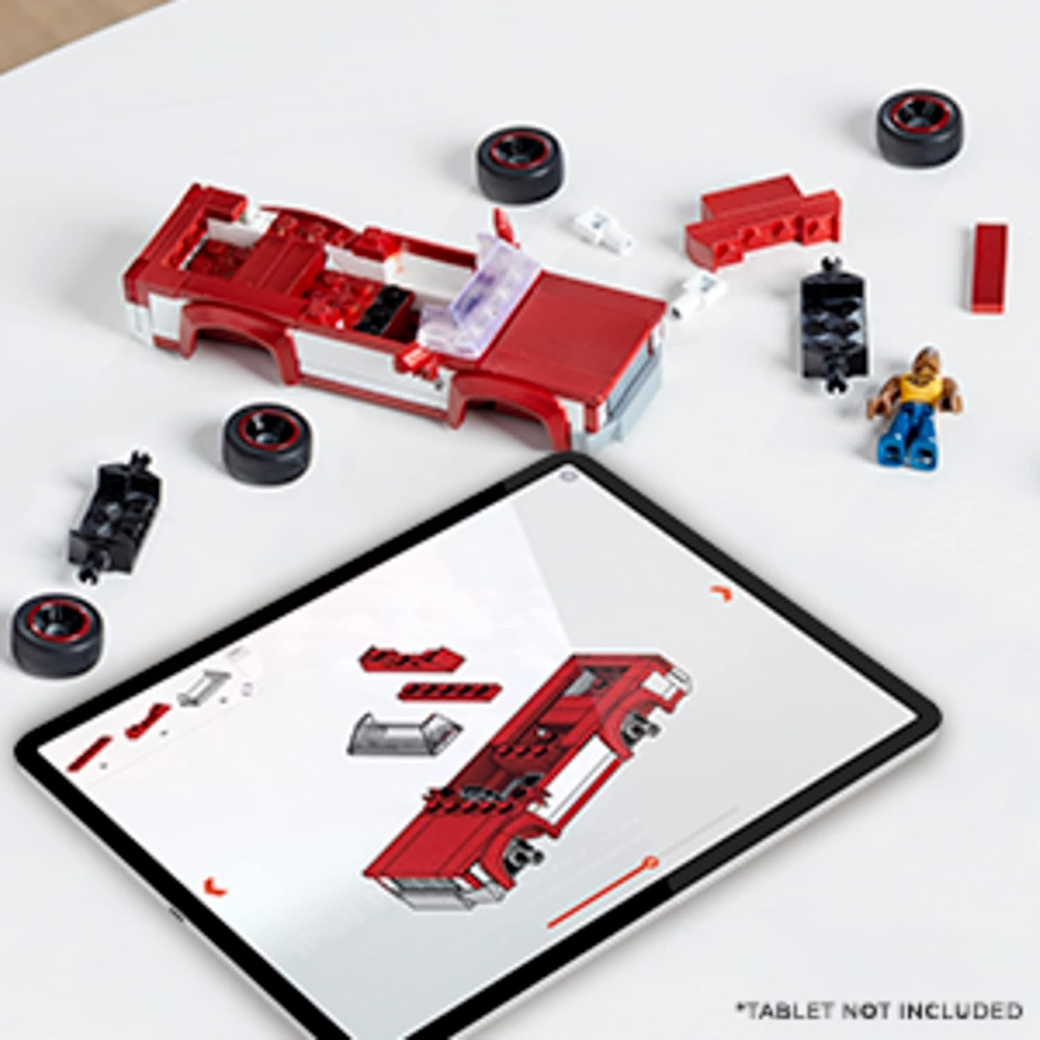 Hot Wheels MEGA 83 Chevy Silverado Real Racecar Building Set with 89 Pieces with Micro Figure Driver Figure, Toy Gift Set for Ages 5 and Up image number 2