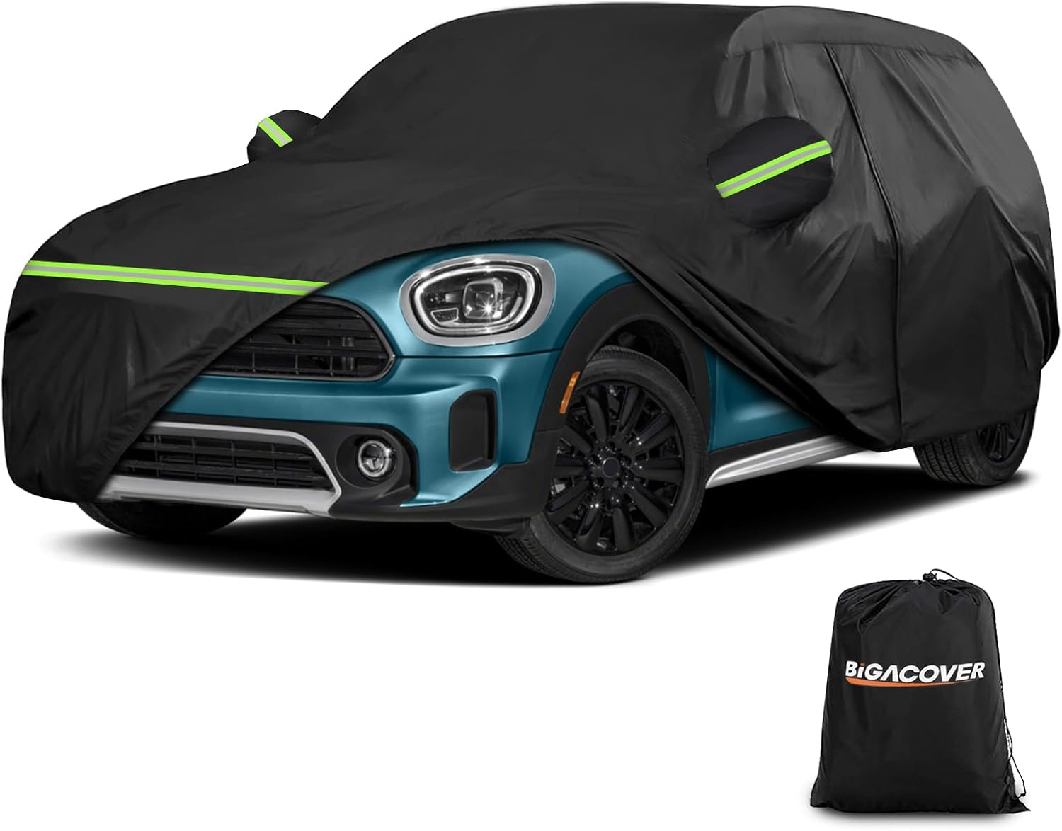 Full Car Covers for 2014-2025 Mini Cooper/Cooper S/Hardtop/Clubman/Countryman 4 Door, Car Cover Waterproof Heavy Duty All-Weather Protection with Door Zipper & Storage Bag image number 6