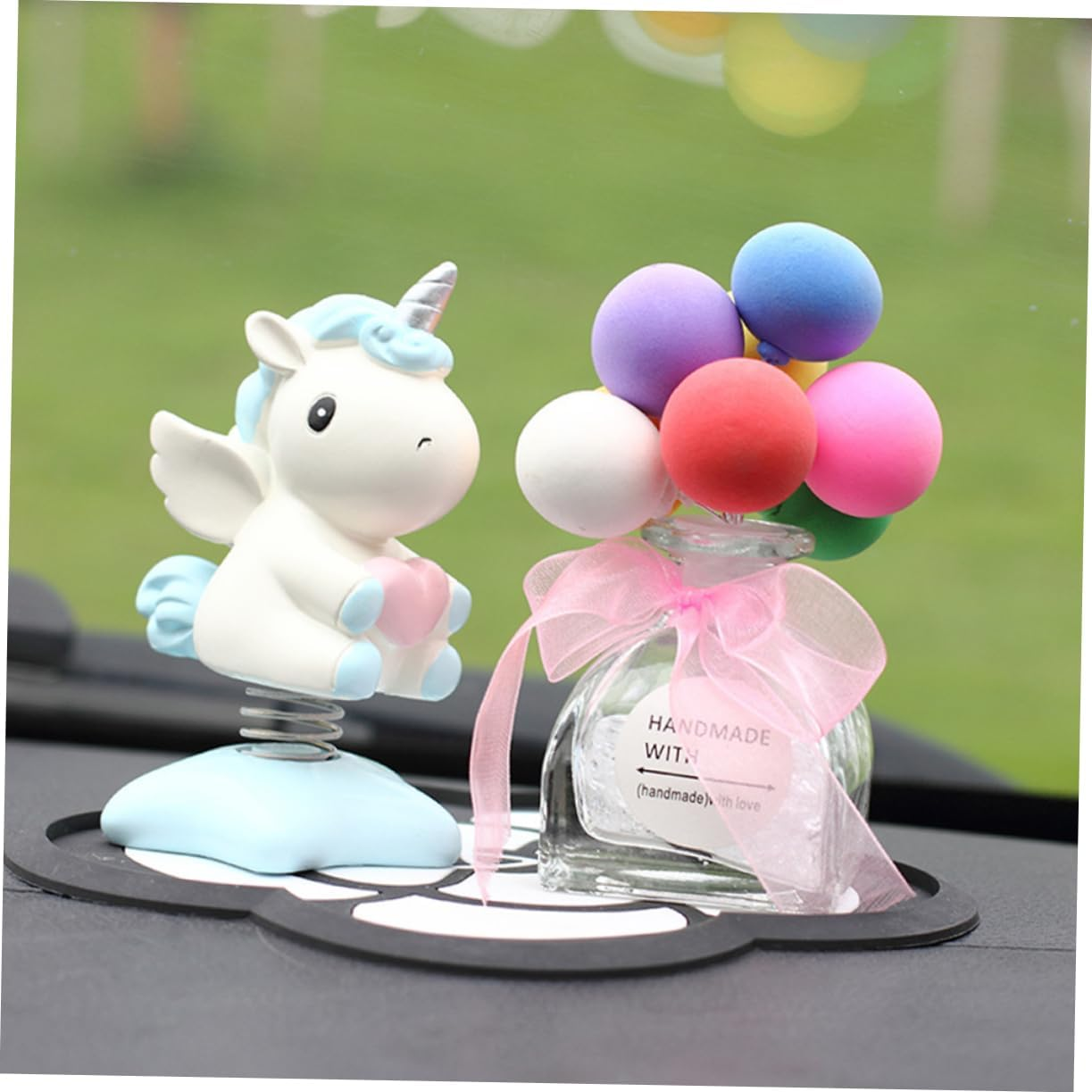 Abaodam Unicorn Ornaments Shaking Head Desktop Decoration Car Dashboard Accessory Home Products image number 2