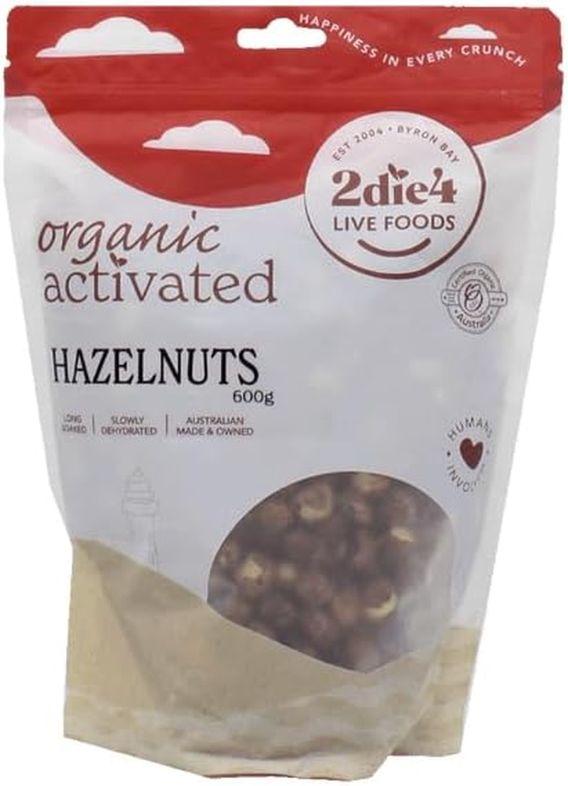2Die4 Live Foods Activated Organic Hazelnuts 600G