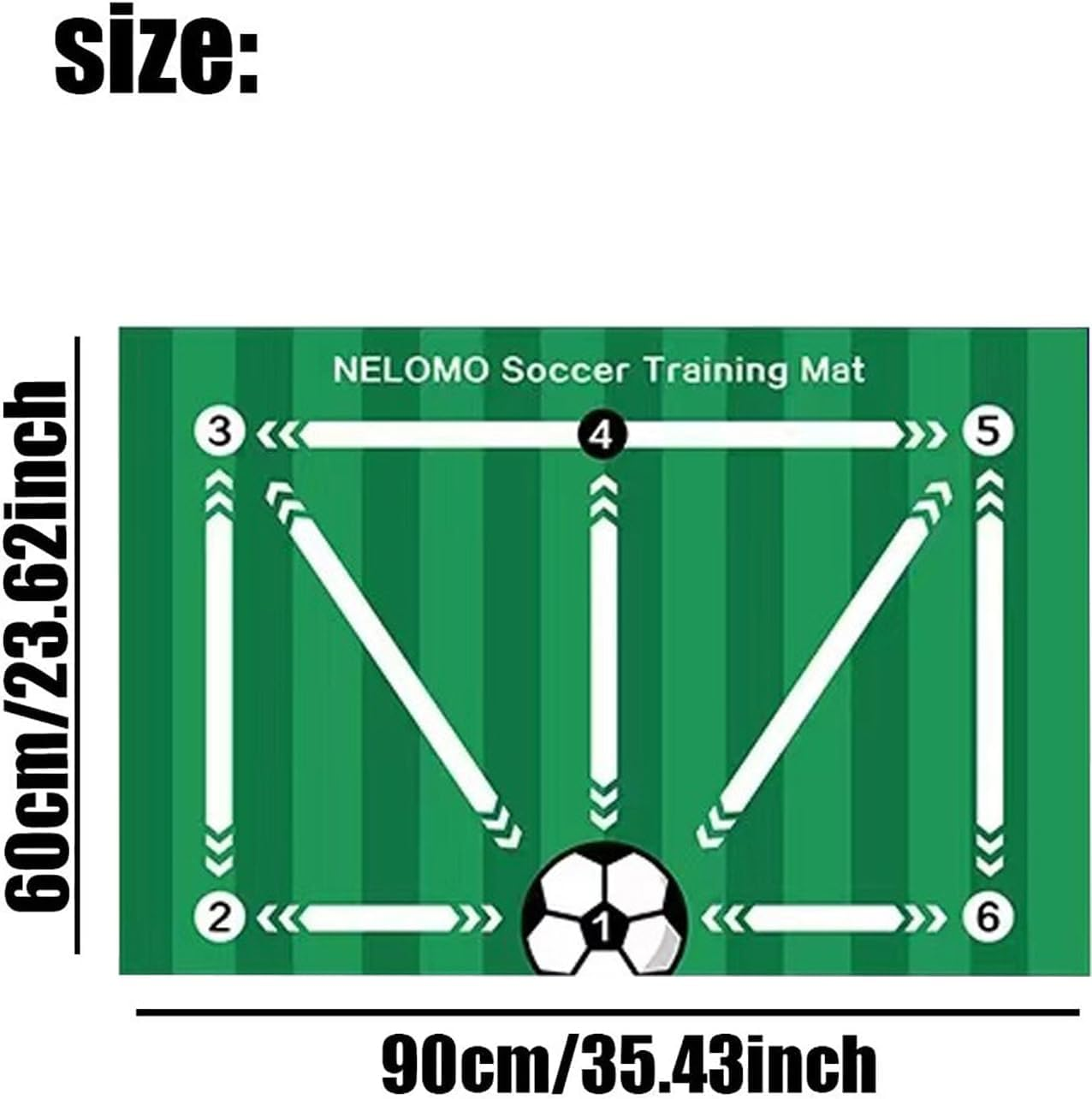 Football Footstep Training Mat, Soccer Training Mat with Adjustable Solo Soccer Trainer Belt,Non-Slip Silent Equipment for All Ages to Improve Speed, Strength and Coordination image number 3
