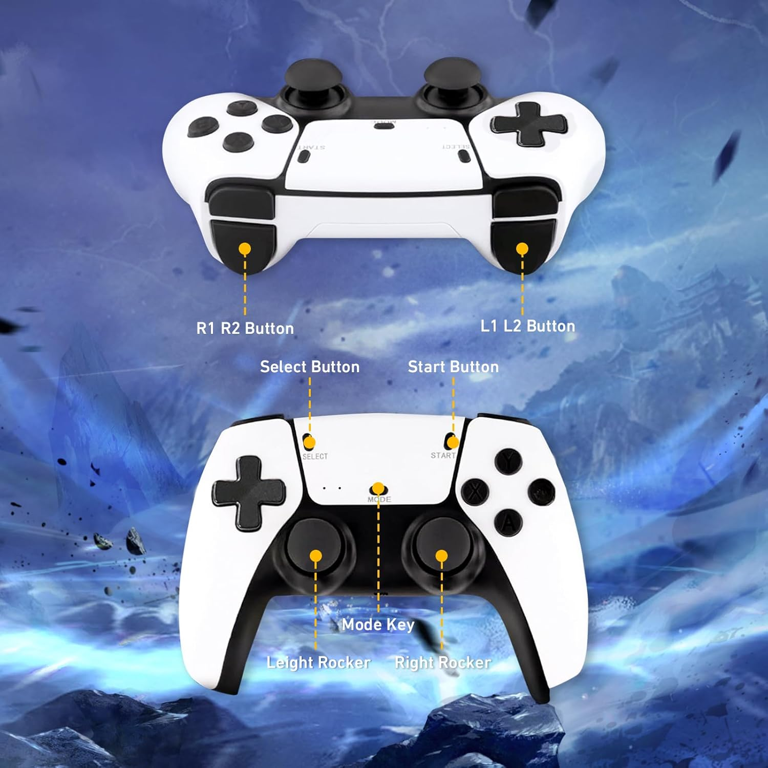 Retro Game Console, Retro Game Stick,2.4G Wireless Mini Video Games Emulator (64G) image number 6