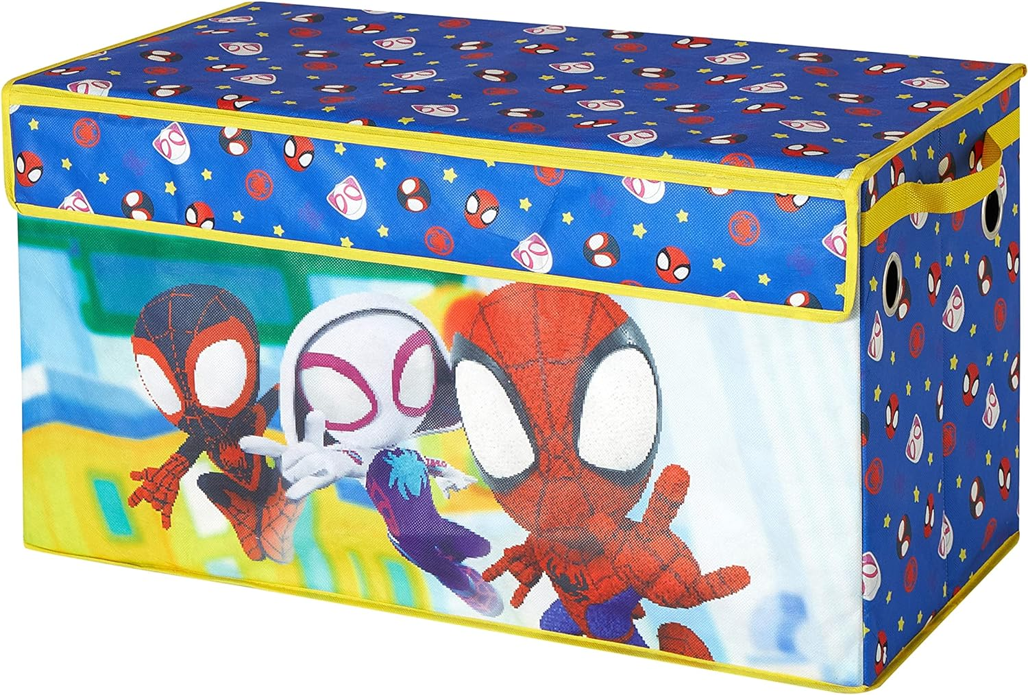 Idea Nuova Marvel Spidey and His Amazing Friends Collapsible Children&rsquo;S Toy Storage Trunk, Durable with Soft Lid, 28.5"X14.5"X16"