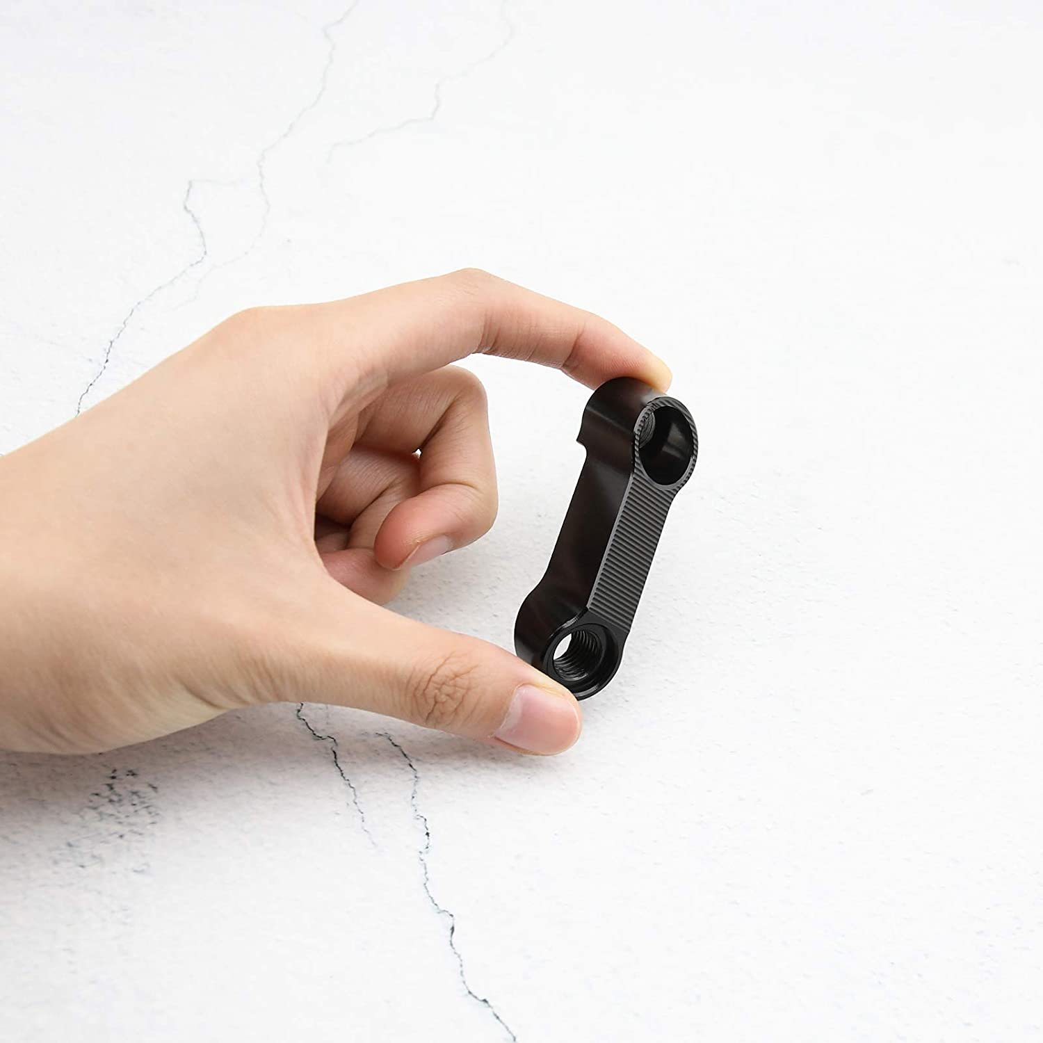 SING F LTD 1 Pair of Motorcycle Rear View Mirror Riser Extender Adapters Extension Kit M8 M10 Screws Thread with Screws & Gaskets Universal Accessories image number 3