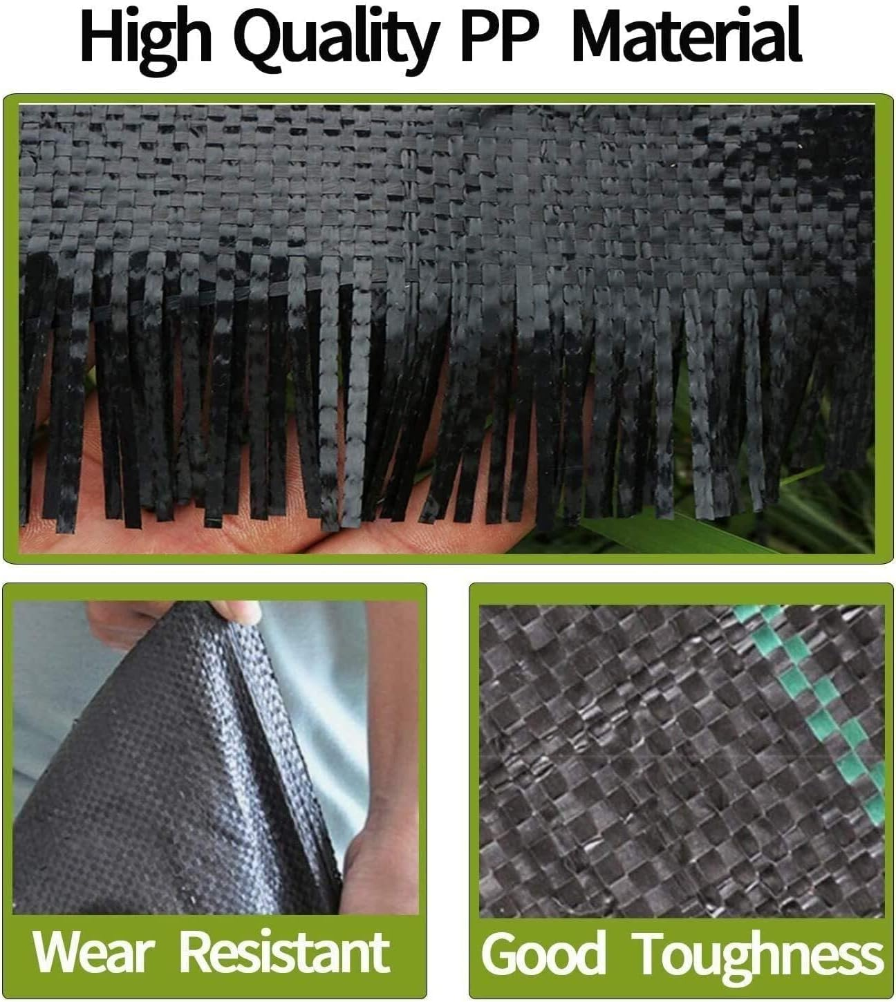 Weed Barrier Landscape Fabric Heavy Duty 6FT X 100FT Premium 3.2Oz Ground Cover Landscape Fabric Gardening Mat,Woven Geotextile Fabric for Underlayment,Commercial Driveway Fabric image number 5