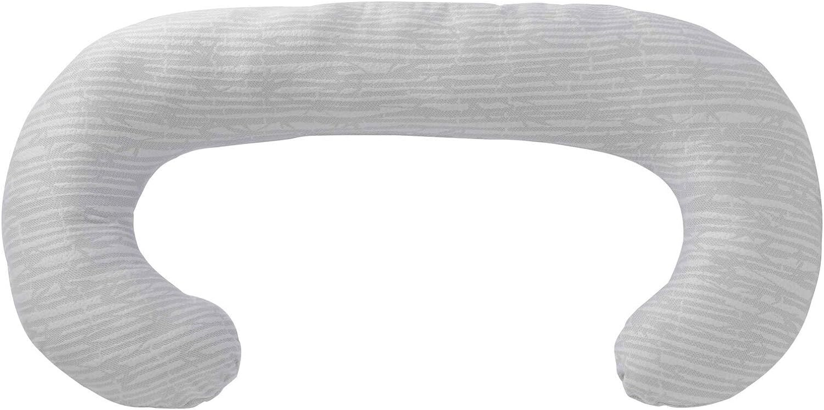 Dreamaker Bedding Maternity Pregnancy Nursing Pillow with Zippered Bamboo Washable Removable Cover C Shaped Natural Contour Full Body Hypo Allergenic anti Bacterial Support for Back HIPS Legs Belly image number 6