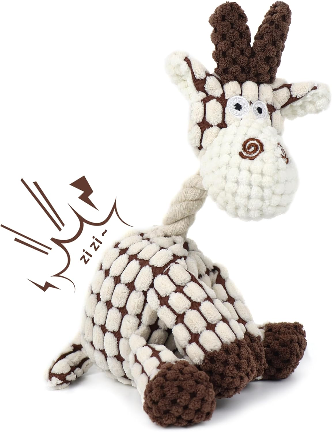 Puppy Squeaker Toys Rope Knot Donkey, Adorable Pet Squeaky Plush Toys, Perfect Companions for Small Dogs Cats Small Animals Chew Toys (White)