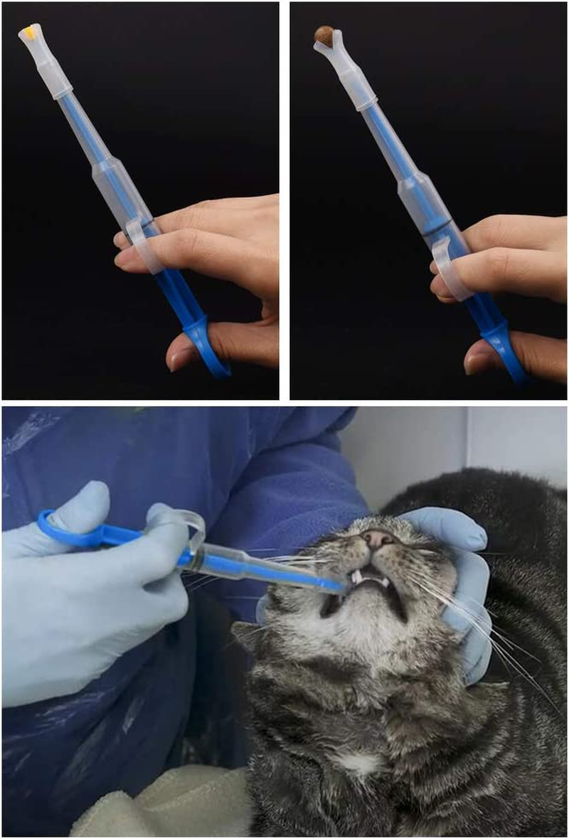 DS. Distinctive Style Pill Popper for Cats with Soft Tips Pet Pill Feeder Saving You from Being Bitten Medicine Feeding Dispenser Tool for Puppies - Blue image number 6