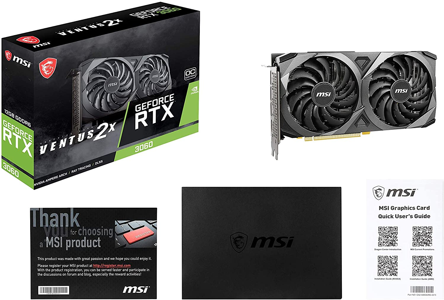 MSI RTX 3060 12GB VENTUS 2X OC LHR Graphics Card image number 3