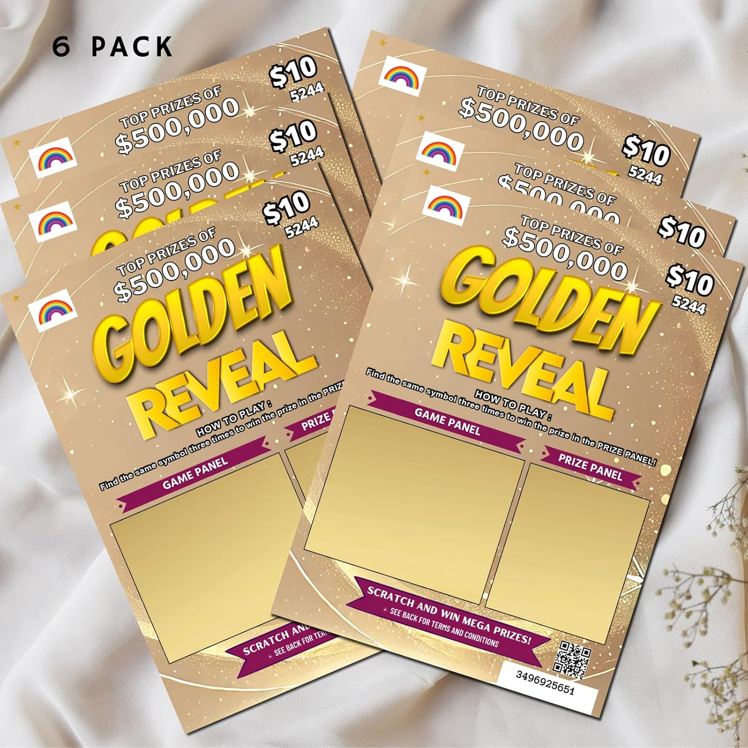 5 Pack Pregnancy Announcement Lottery Scratch Cards, Baby Announcement Cards, Pregnancy Announcement Idea, Family and Grandparents image number 4