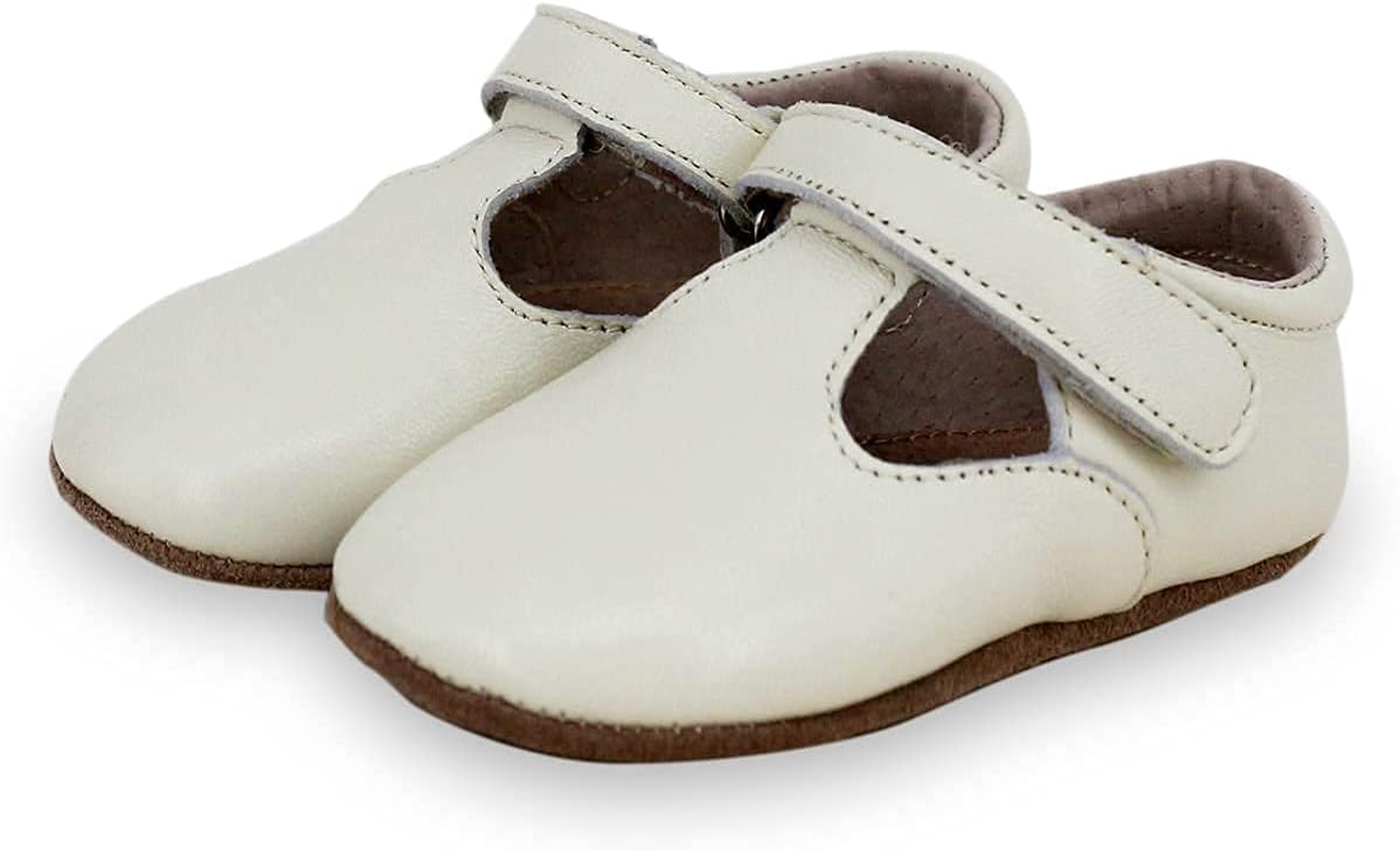 SKEANIE Pre-Walker Leather T-Bar Shoes