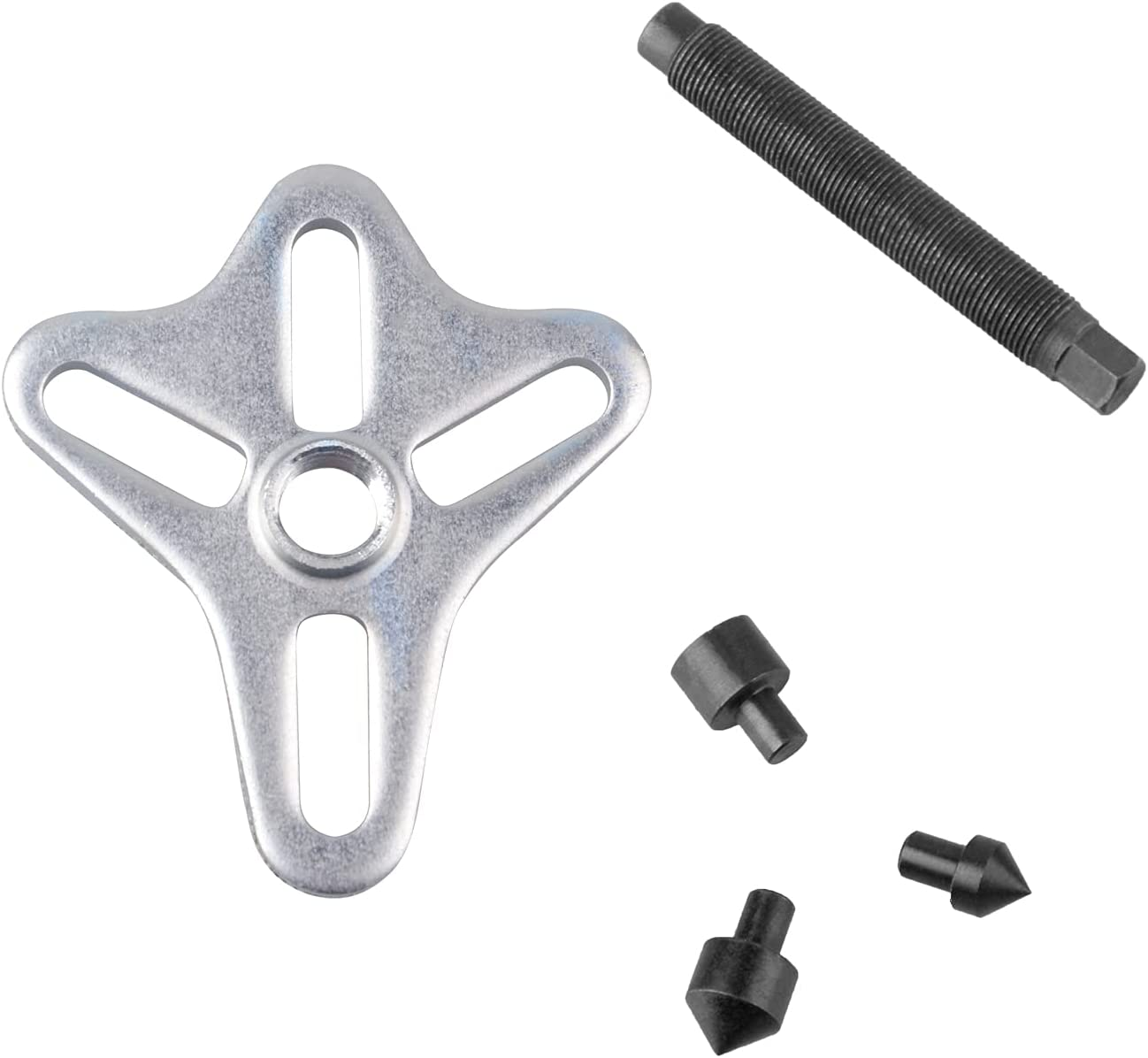 Harmonic Balancer Puller Set, 46 Pcs Flywheel Steering Wheel Puller Kit Gear Puller Yoke Crankshaft Pulley Puller image number 1