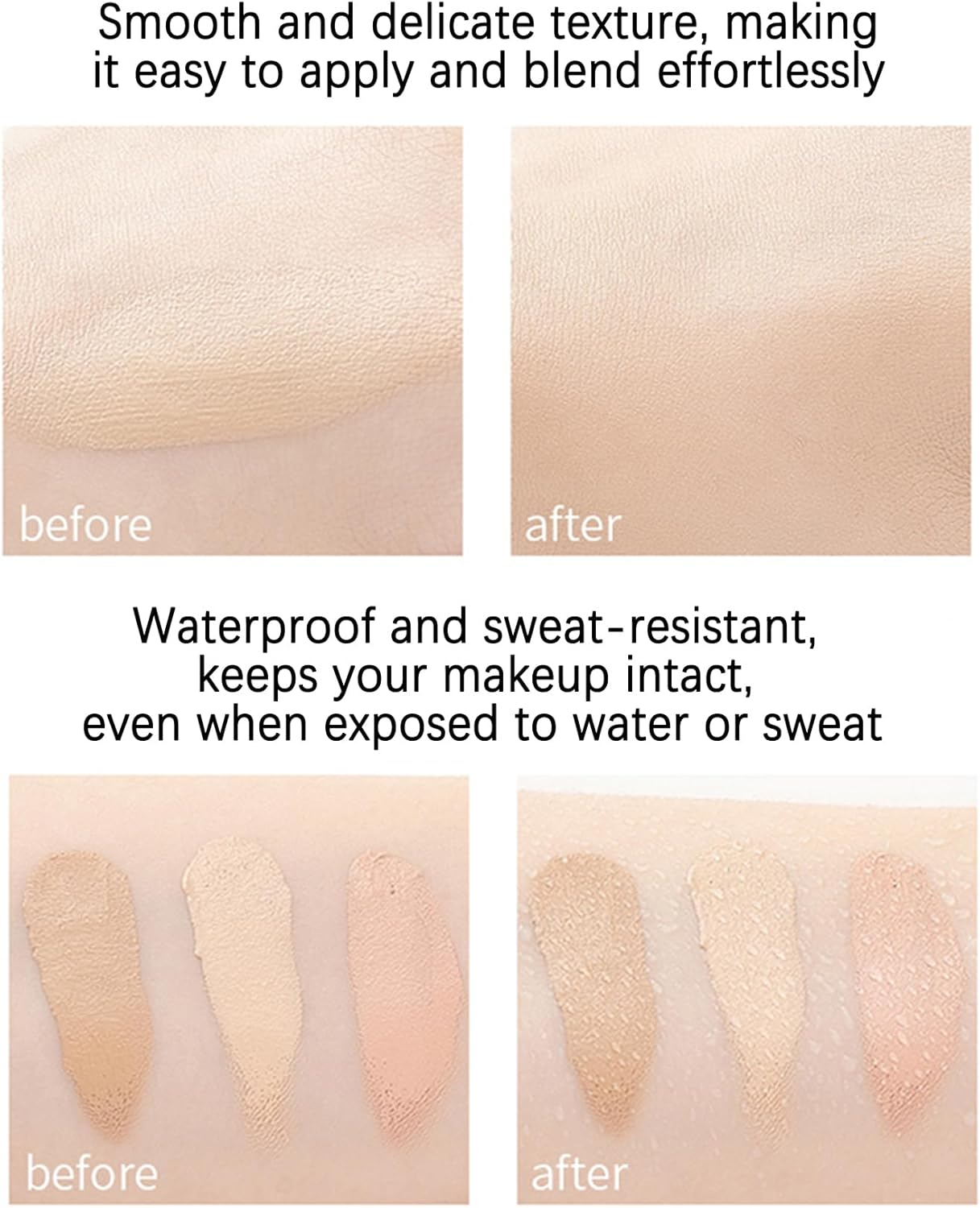 Mallofusa Single Colour Face Makeup Concealer Foundation Palette Moisturising 15Ml (Green) image number 4