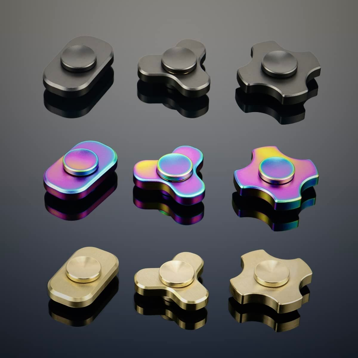 INDISTRACTABLE Metal Fidget Spinner for Adults (Tri Spinner, Iris) Quality Fidget Toy for ADHD image number 4