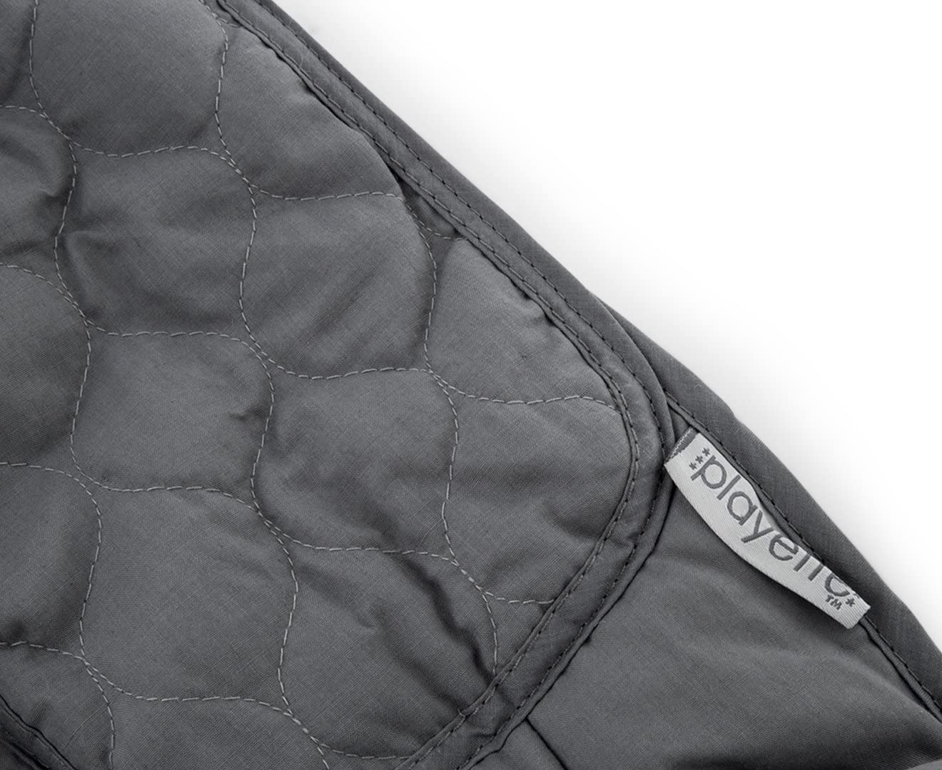 Playette Shopping Trolley and High Chair Cover &ndash; Elephant Print, Foldable with Toy Loops, Adjustable Straps, Multi-Use Baby Seat Cover