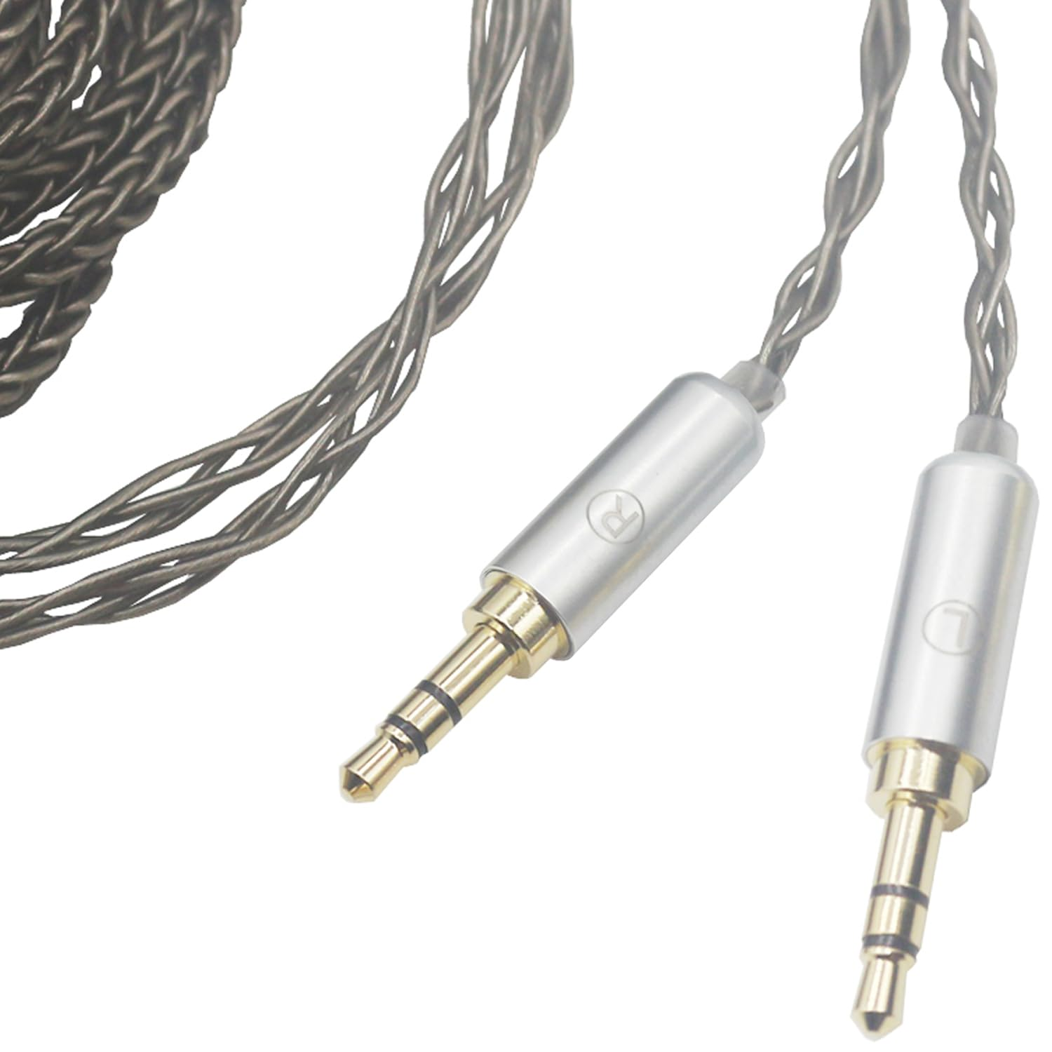 Youkamoo 4.4Mm Cable Compatible for Hifiman HE4XX, He-400I Headphones 8 Core Braided Silver Plated Replacement Audio Upgrade Cable (4.4Mm to Dual 3.5Mm Male Version) image number 6