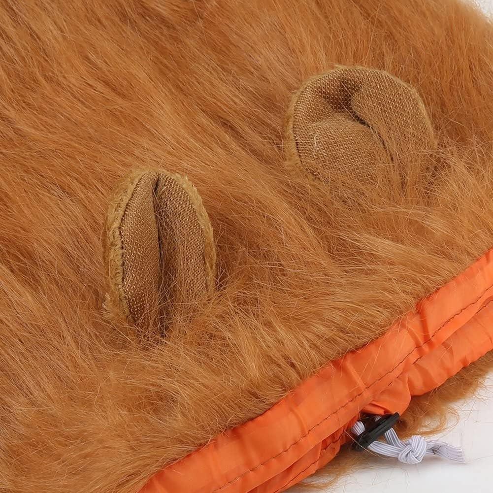Domoi for Dog Costumes Realistic Lion Wig for Medium to Large Dog+Ear Pet Supplies Cute 1 Piece B