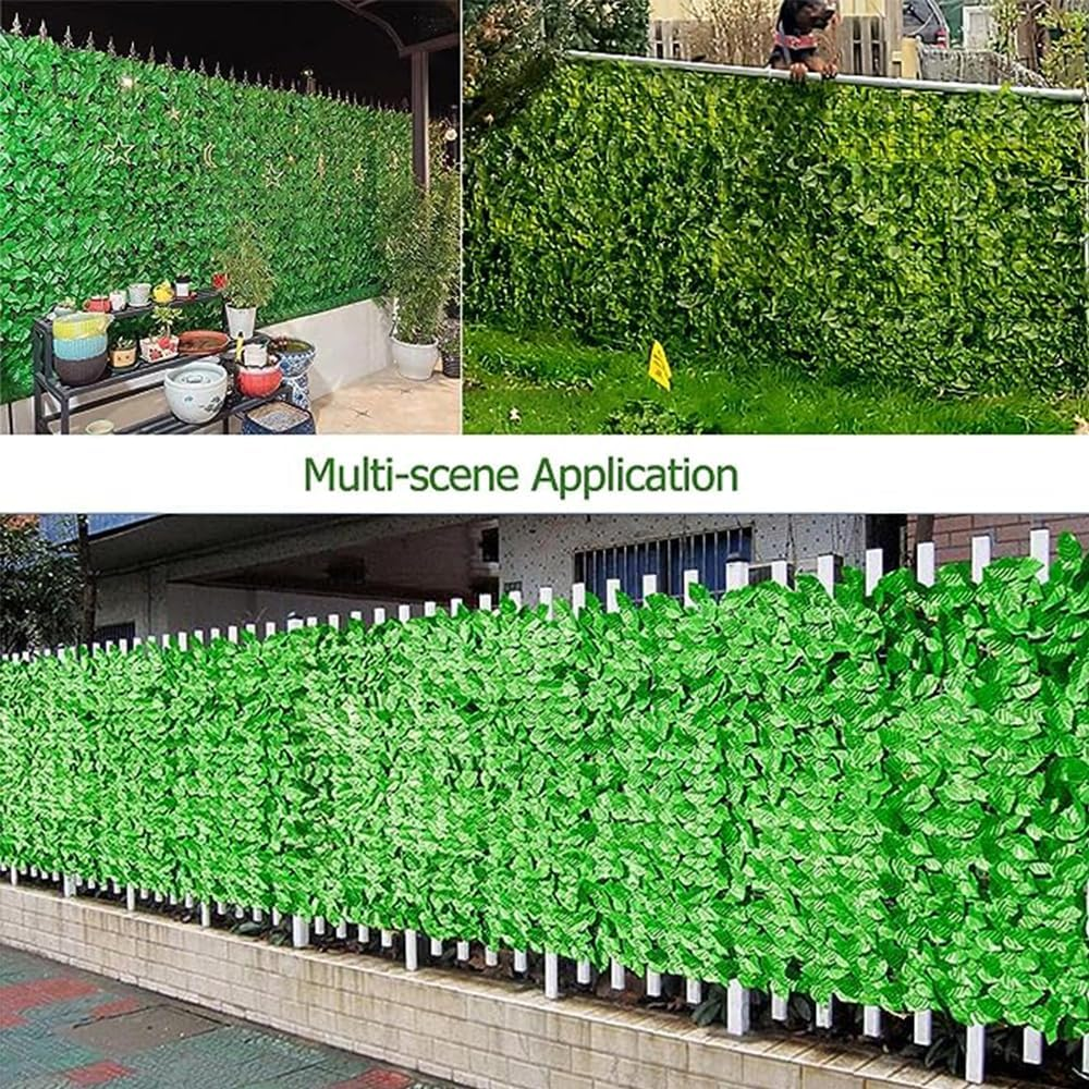 Artificial Ivy Privacy Fence Screen, 300X100Cm Artificial Hedges Fence, Garden Screening Panel Vine Leaf Decoration, for Outdoor, Garden, Patio, Backyard image number 3