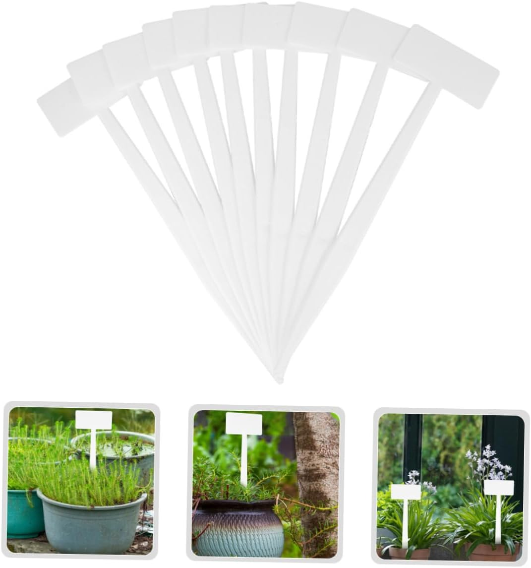 Yardenfun 10Pcs Gardening Signage Plastic Plant Labels Garden Plant Markers for Outdoor Garden Use