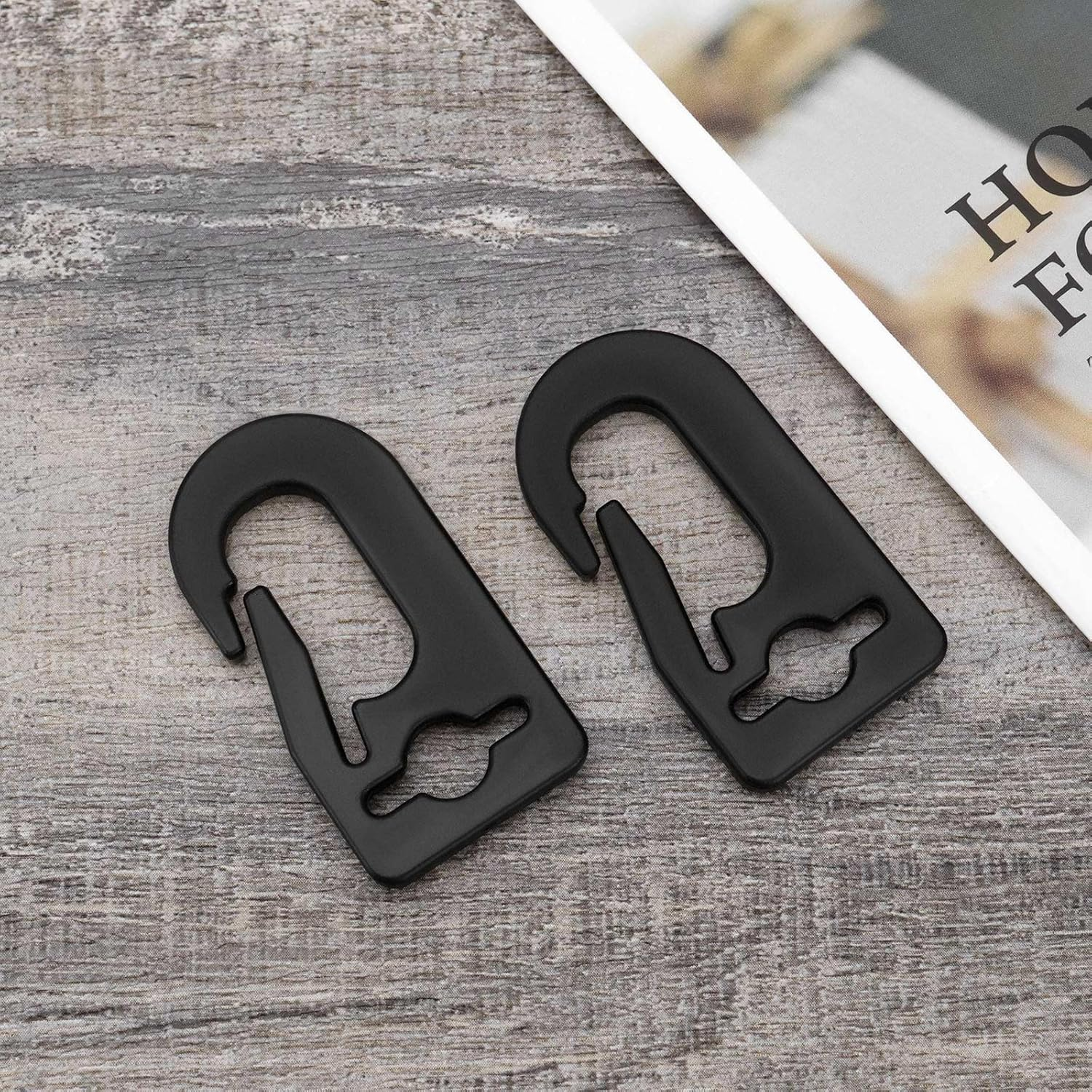 20Pcs Black Plastic Carabiner Hook Flag Hooks Plastic Flag Pole Clip Snap Suitable for Flagpole Flags within 18Mm Width Accessories Tool image number 4