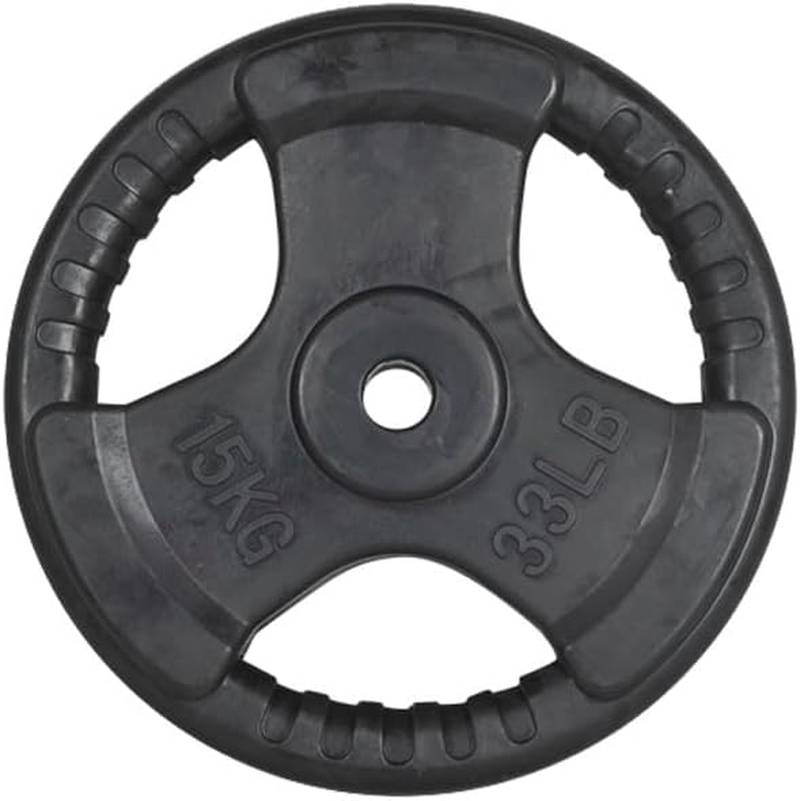 Standard Rubber Coated Weight Plate for Dumbbell and Barbell - Premium Quality Weighted Rubber Coated Plates 28Mm Center Hole,Gym Equipment Accessories Body Building, Weightlifting, Crossfit, Fitness Strength Weight Training 1.25Kg to 20Kg