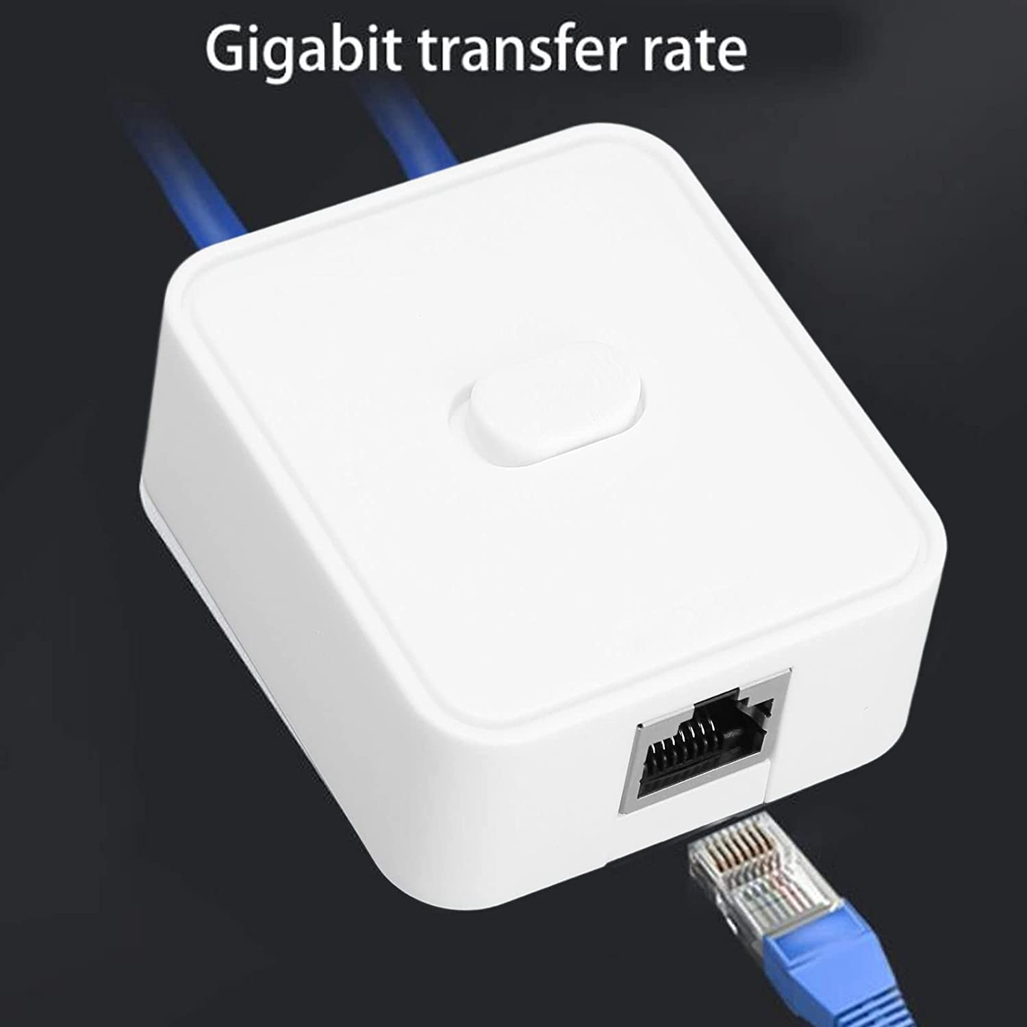 Gigabit Network Switch with 2 Ports, 2 in 1 Out 1 in 2 Out, 1000Mbps RJ45 Ethernet Splitter, Cat 5E/6/7 Compatible, ABS Material, Poe Extender for Easy Layout Extension image number 2