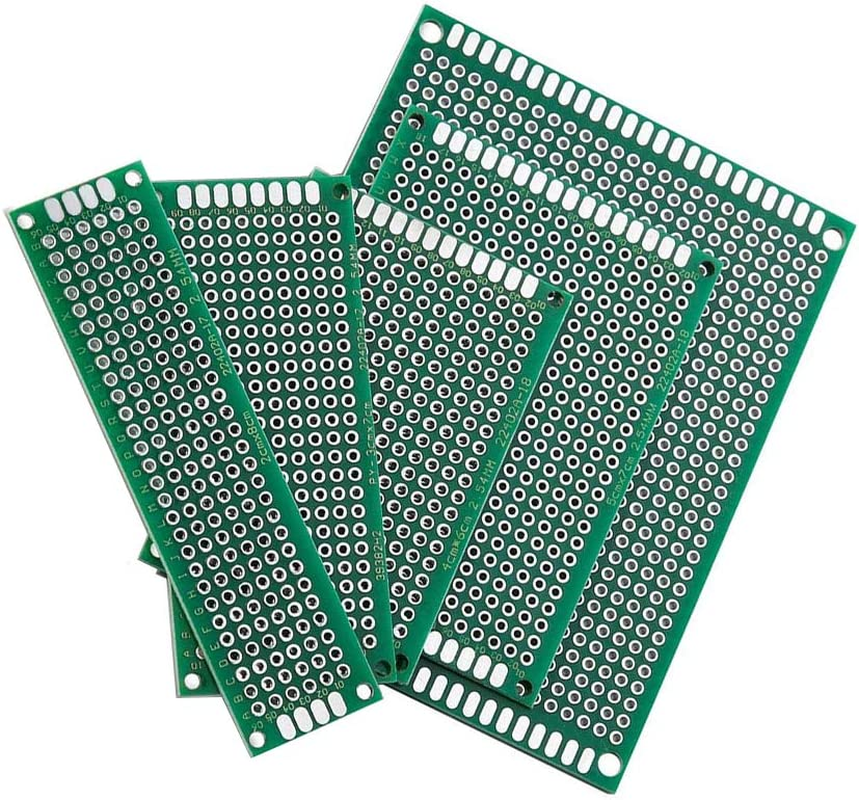 32Pcs PCB Prototype Printed Circuit Board Double Sided for Arduino Board DIY 5 Sizes [2X8Cm 3X7Cm 4X6Cm 5X7Cm 7X9Cm] image number 1