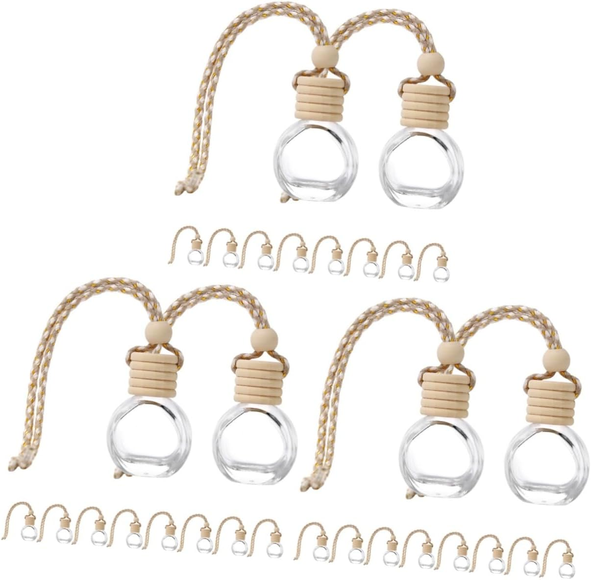 STOBAZA 4Sets Car Essential Oil Diffusers Air Freshener Oil Diffuser Hanging Perfume Bottles for Car 10Pcs*4