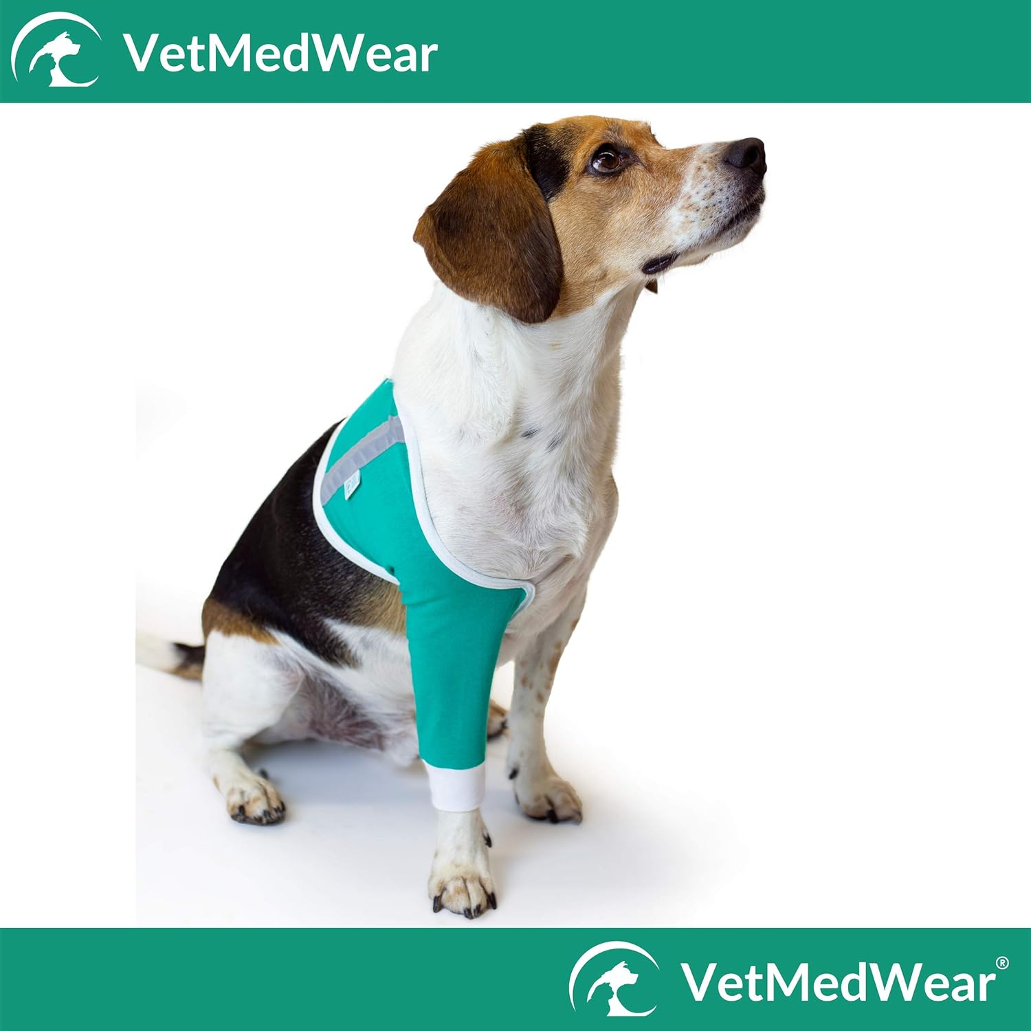 Shoulder Protective Sleeve for Dogs - E-Collar Alternative - after Surgery Wear - for Hot Spots, Wounds, Bandages, and Other Skin Conditions (XXL - Long Sleeve, Teal Green)