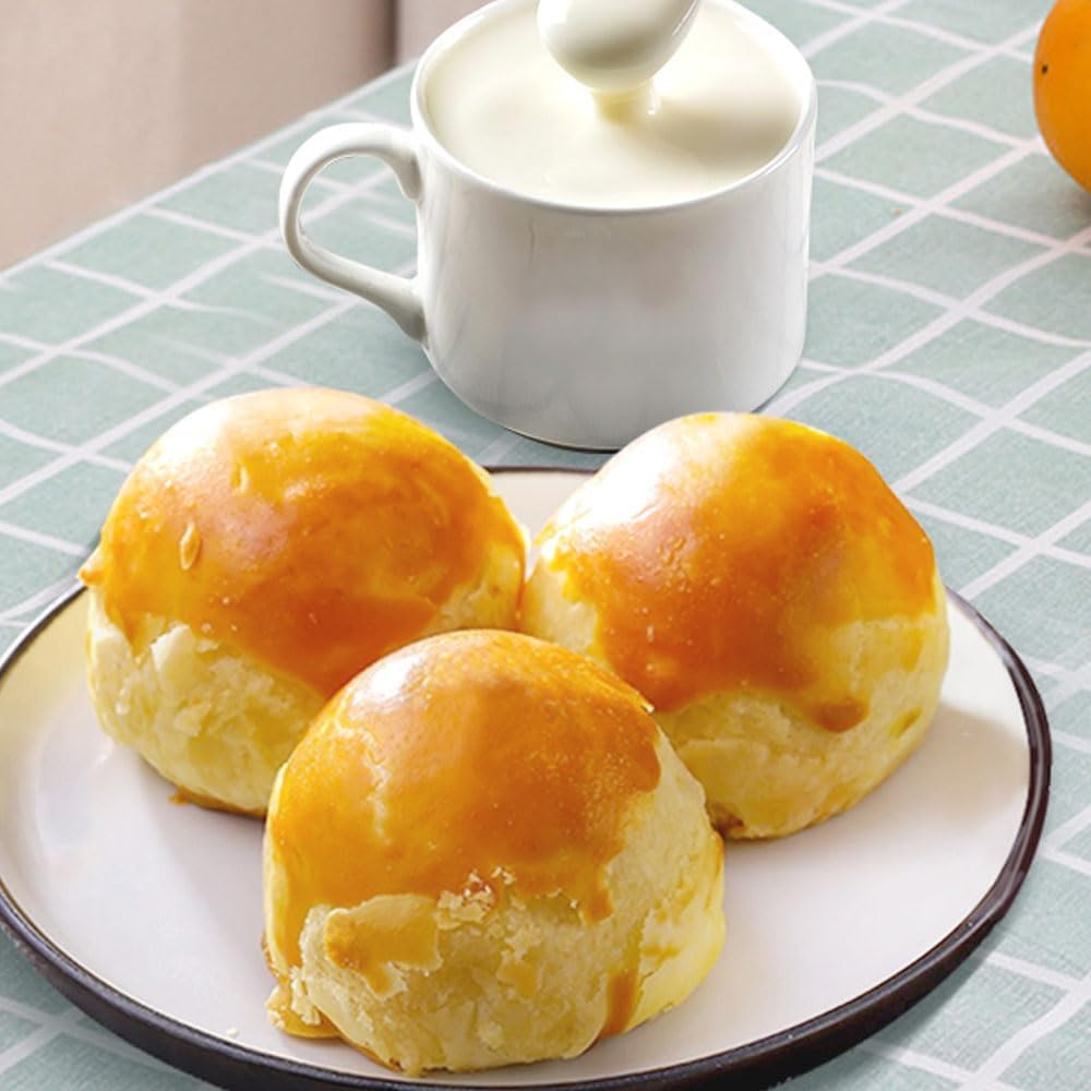 Delyco Sweet Mung Bean Cake Tau Sar Piah Classic Malaysian Pastry Singapore Snack on the Go Cookie Homemade Cake 400G image number 5