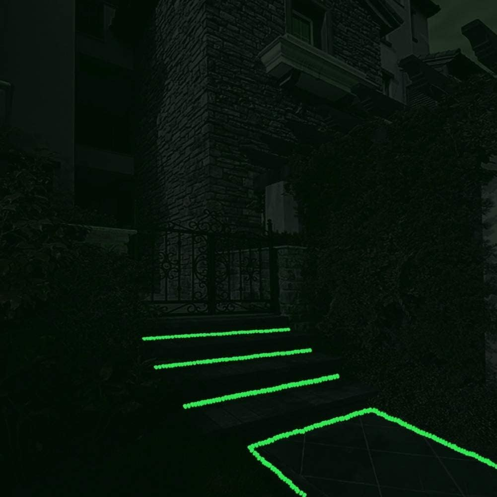 Glow in the Dark Pebbles for Outdoor Decor, Garden Lawn Yard, Aquarium, Walkway, Fish Tank, Pathway, Dwered by Light or Solar-Recharge Repeatedlyriveway, Luminous Pebbles 300Pcs (Green) image number 5