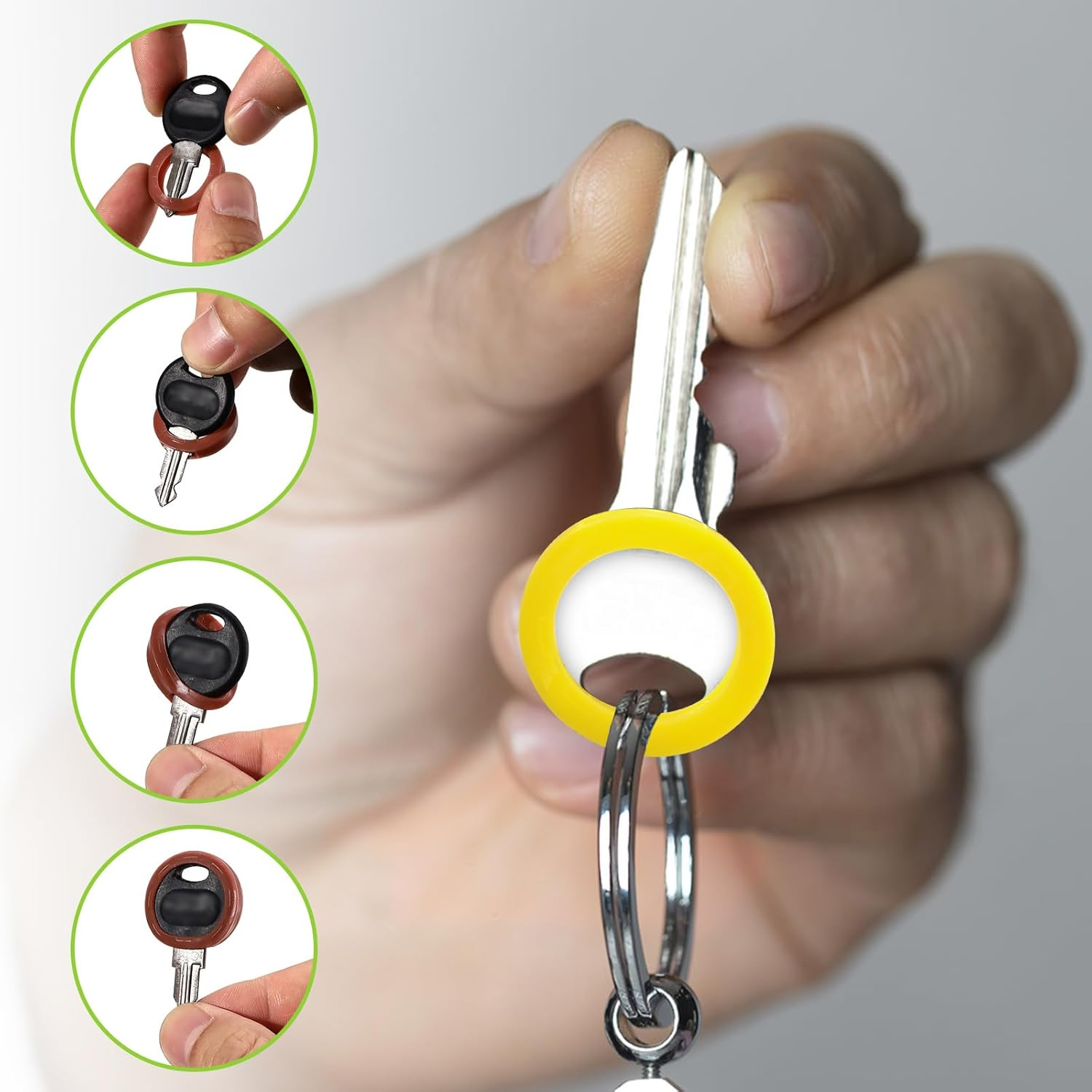 80 Pcs Color Key Covers Set,Key Caps Tags Covers, Plastic Key Cover for Key Identifier Tag Cover (2 Styles) image number 6