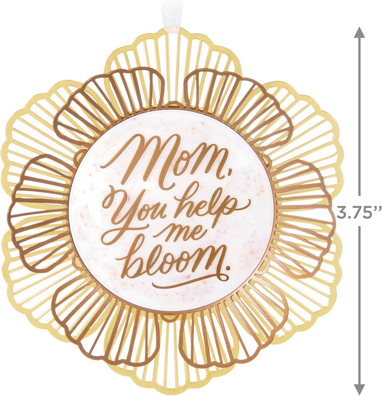 Hallmark Keepsake Christmas Ornament 2023, Thank You Mom, Metal Flower - Thank You Mom image number 6