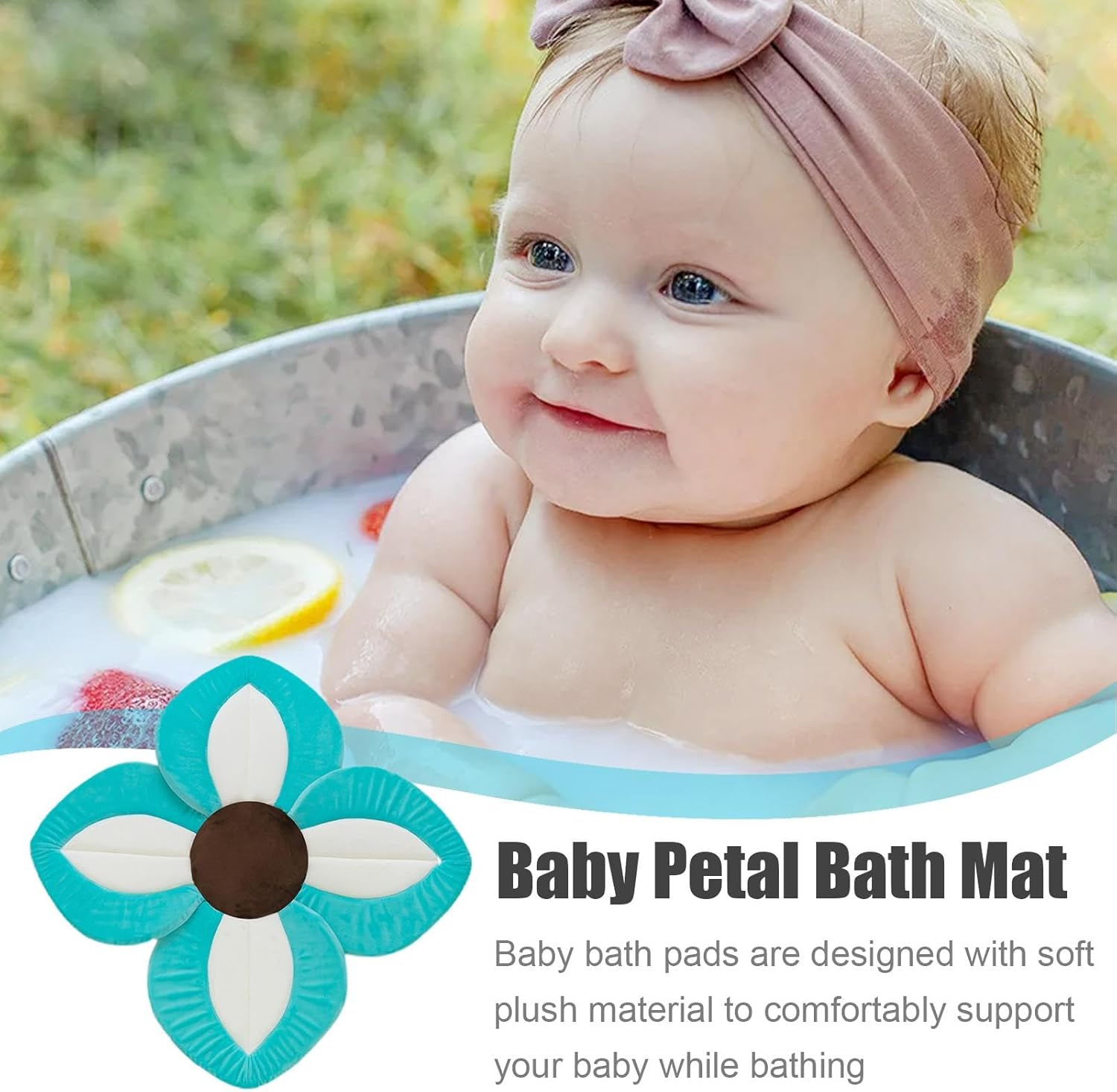 Baby Bath Mat, Non-Slip Bathtub Mat, Flower-Shaped Bath Mat, Cute Baby Bath Mat, Comfortable Bath Mat for Babies, Kids Non-Slip Bath Mat, Petal Bathtub Mat, Baby Mat for Tub, Flower Bath Mat for Kids, image number 5