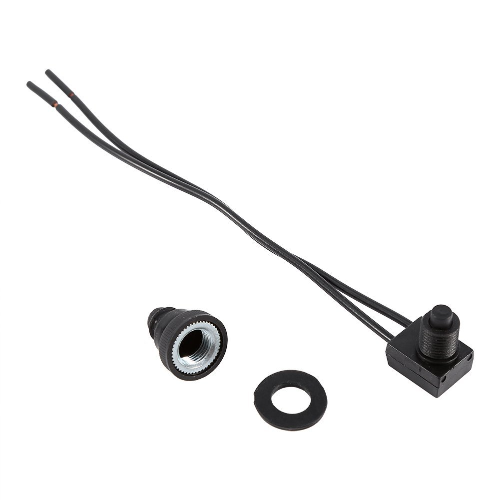 5Pcs 12V Waterproof Push-Button On-Off Switch with 4" Leads for Motorcycle/Car image number 2