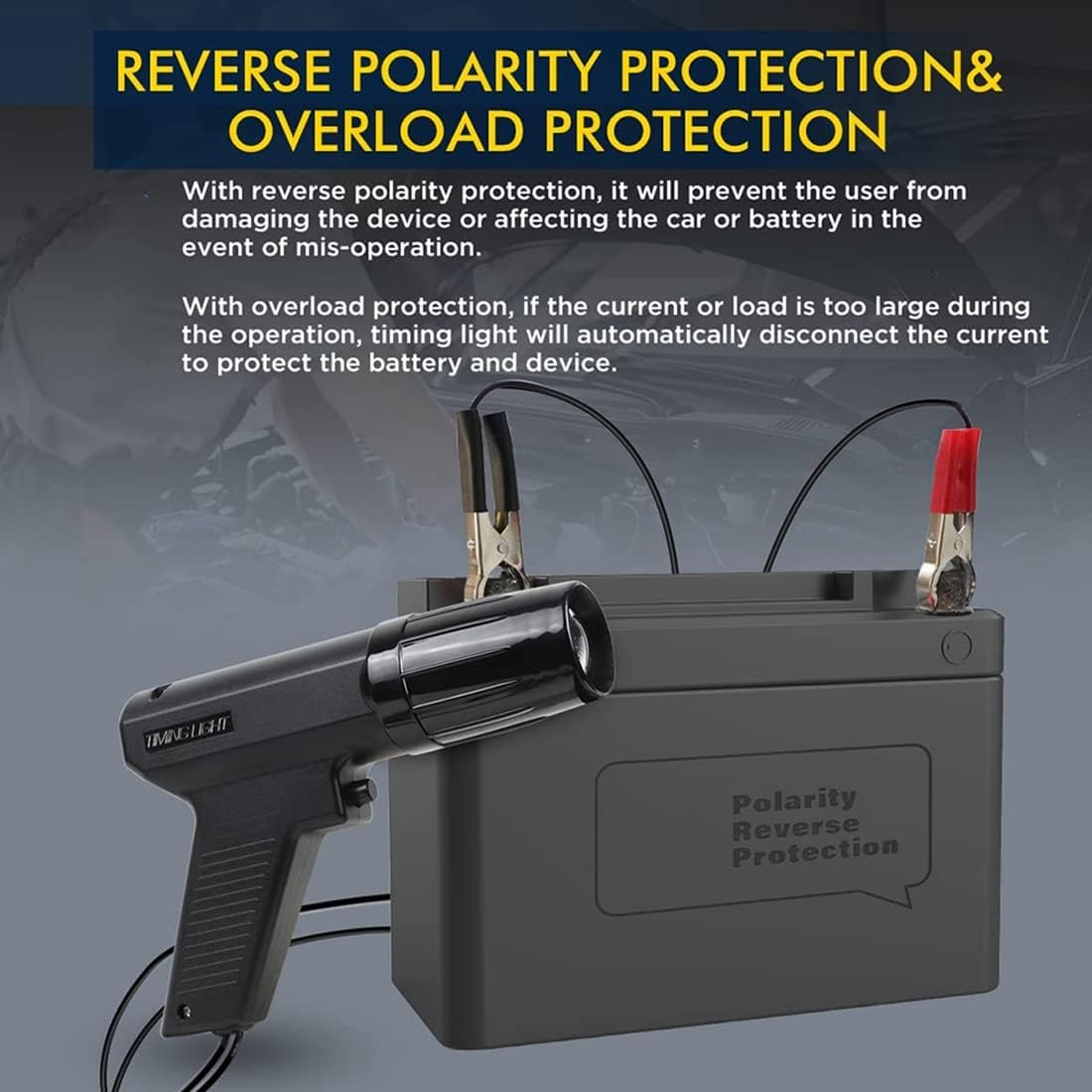 Timing Light 12V Ignition Timing Light Automotive Strong Flash Timing Lights, Overload Protection for Car, Motorcycle image number 3