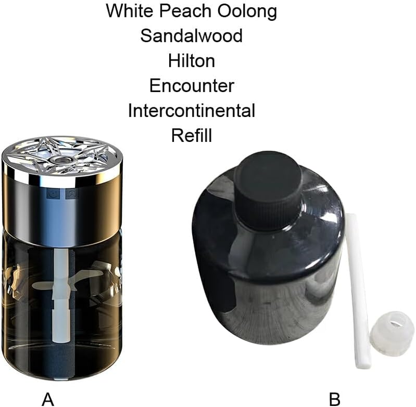 Car Air Freshener Perfume Imported Essential Oils for Lasting Aroma Net Liquid Content Is 100Ml-200Ml ABS Car Fragrance, Black, Sandalwood image number 4