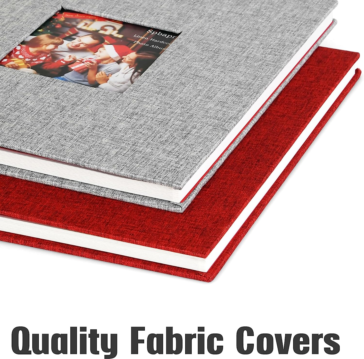 Large Photo Album Self Adhesive 40 Pages with Stickers, DIY Album Scrapbook for 3X5 4X6 5X7 8X10 Pictures (Grey) image number 1