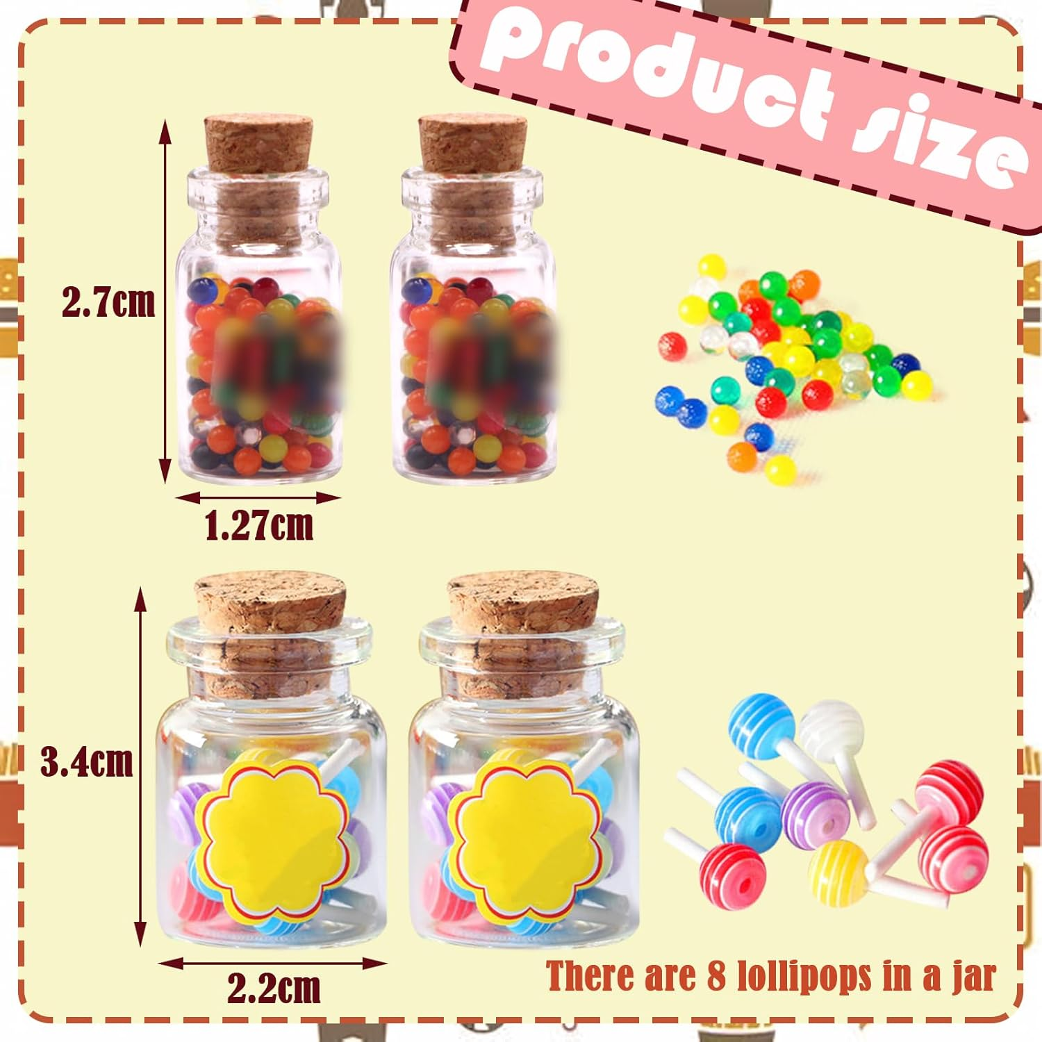 19 Pieces Miniature Food Drink, 1:12 Scale Miniature Dolls House Food Accessories, Mini Food Drink, Miniature Kitchen Accessories, Mini Pretend Play Food Set, for Barbie Doll House image number 5