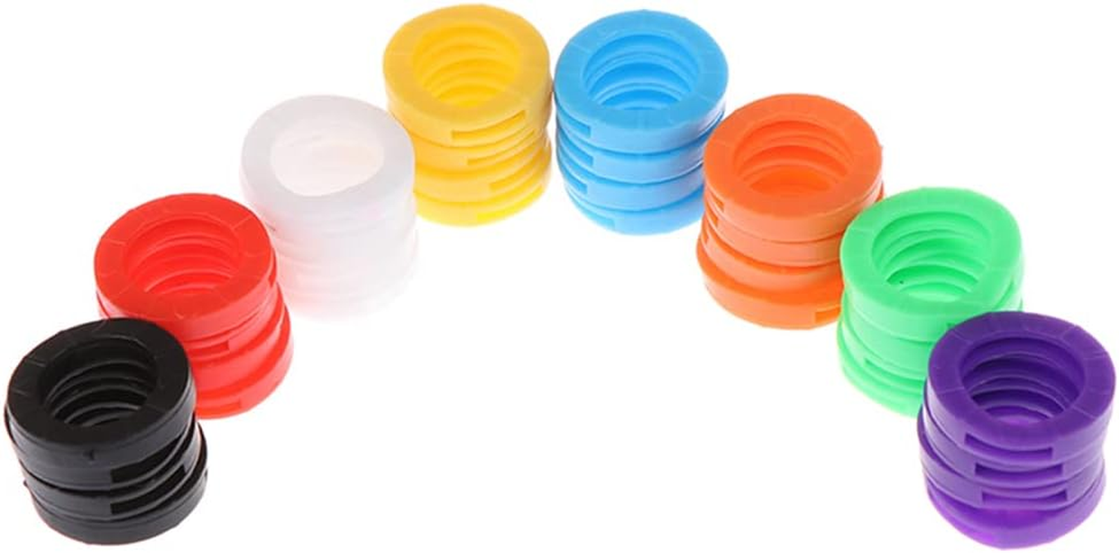 50X House Key Cover Key Cap Indicate Identifier Topper Keyring Keys Round image number 2