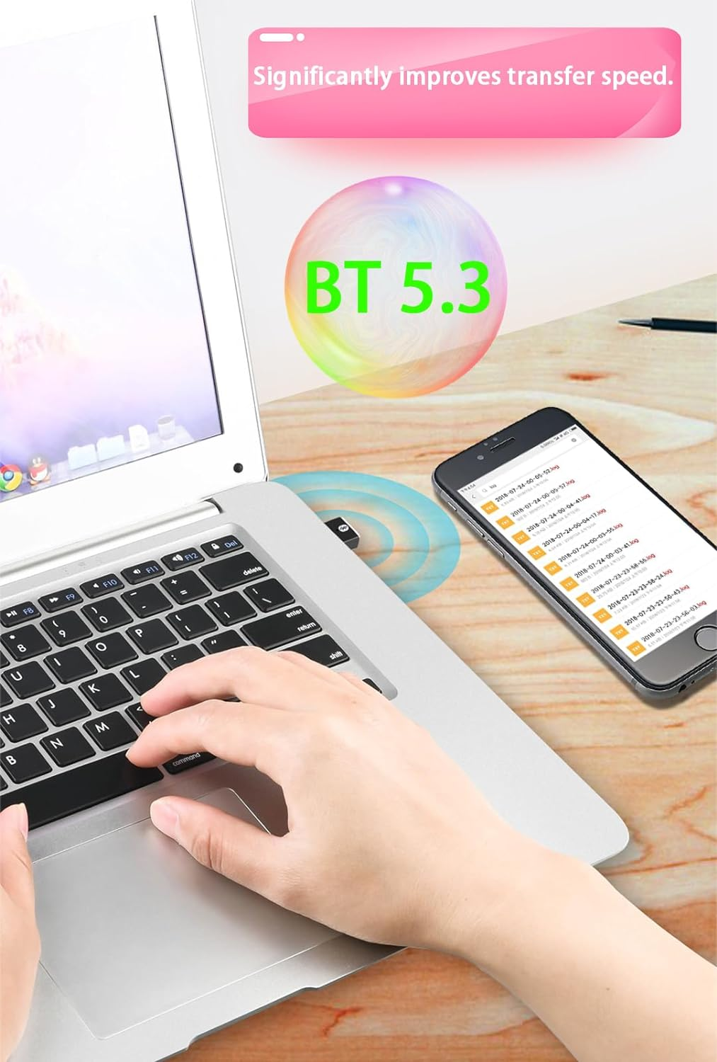 USB Bluetooth 5.3 Adapter for PC Supports Windows 11/10/8.1/7, Plug and Play for Windows 11/10,Mini 5.3+EDR Bluetooth Dongle Receiver&Transmitter for Pc,Laptop,Keyboard,Mouse,Headsets,Speakers