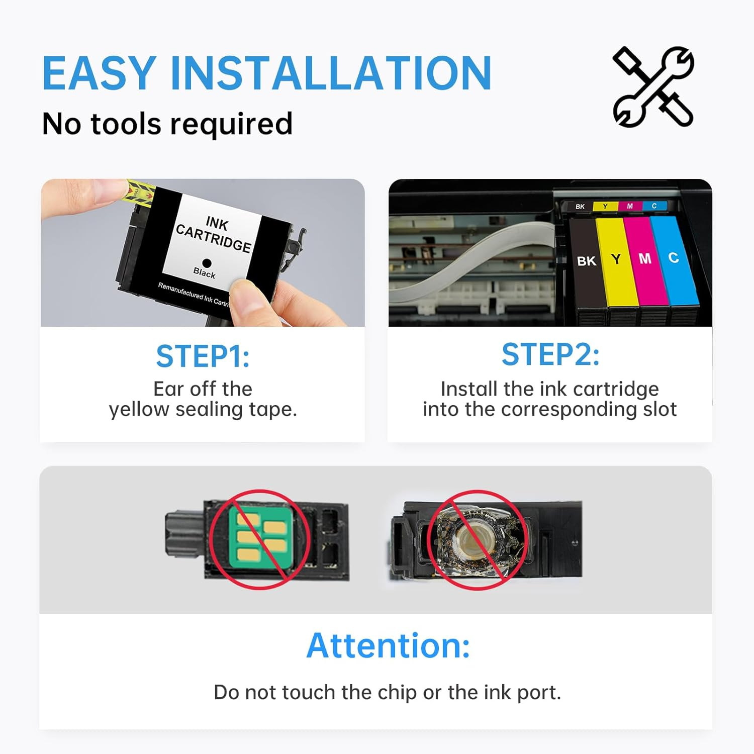 LEMERO Remanufactured Ink Cartridge Replacement for Epson 220 220XL - for Epson Workforce WF-2750 WF-2760 WF-2630 WF-2650 XP-420 XP-320 WF-2660 XP-424 (Black Cyan Magenta Yellow, 4 Pack) image number 2