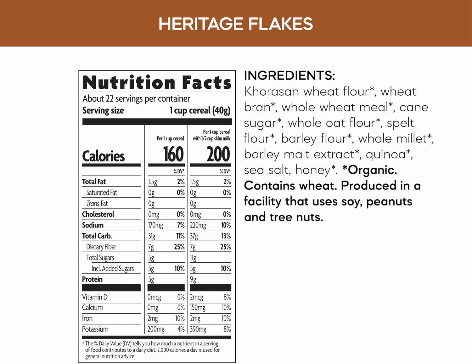 Nature'S Path Nature`S Path Organic Heritage Flakes Eco Pack 907G, 907 G image number 5