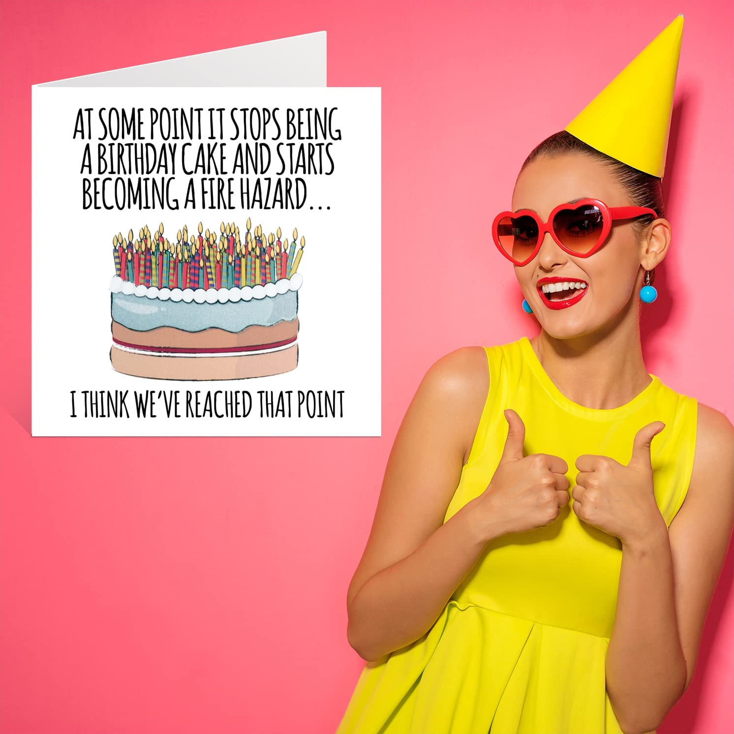 Funny Birthday Cards for Men Women - Fire Hazard - Rude Birthday Card for Mum Dad Sister Brother Daughter Son Grandad Nan, 145Mm X 145Mm Greeting Cards, Joke Humour 30Th 40Th 50Th Bday Cards image number 4