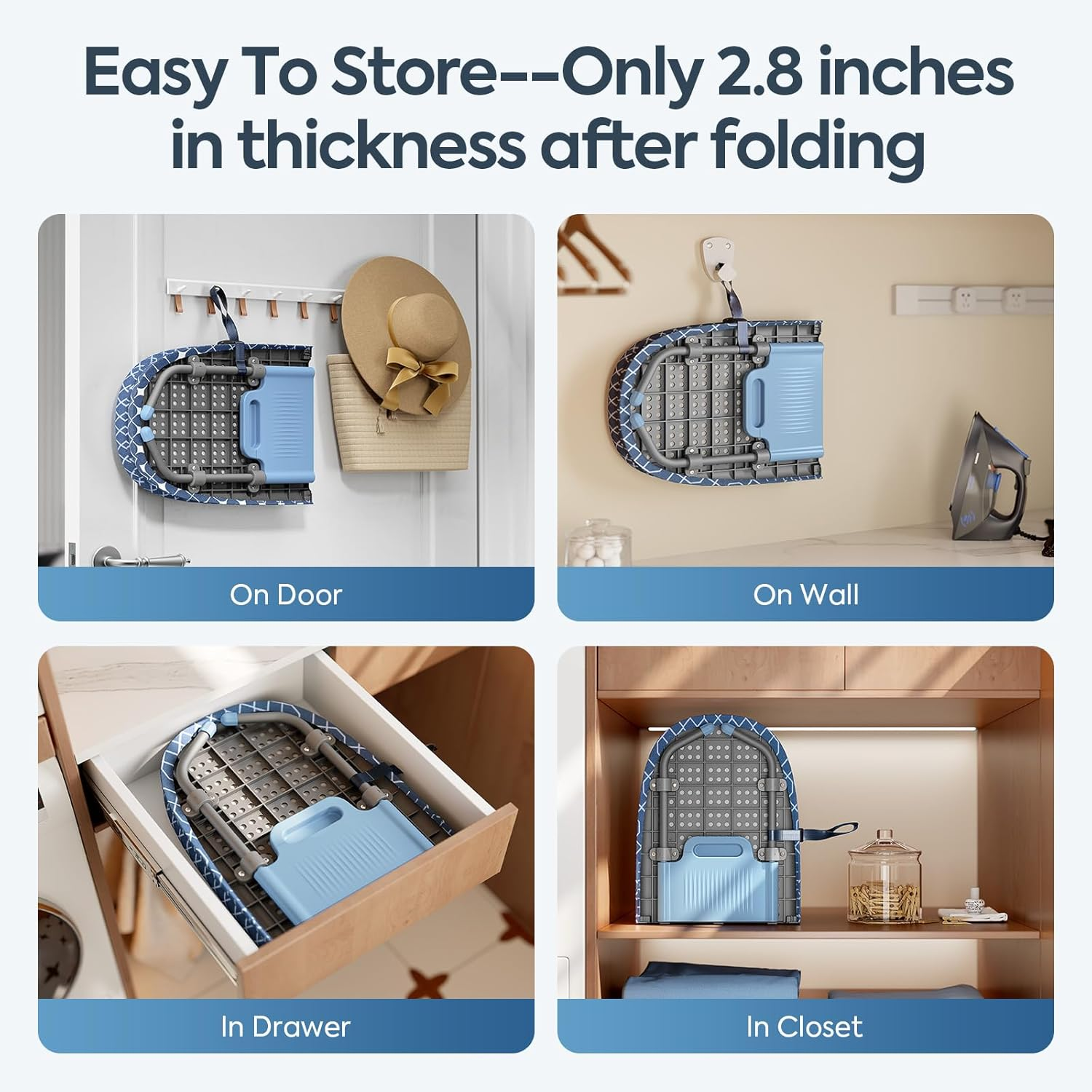 APEXCHASER Foldable Ironing Board, Tabletop Small Iron Board, Portable Folding Mini Ironing Board with Non-Slip Feet for Home, Laundry Rooms, Dorms, Travel Use image number 1