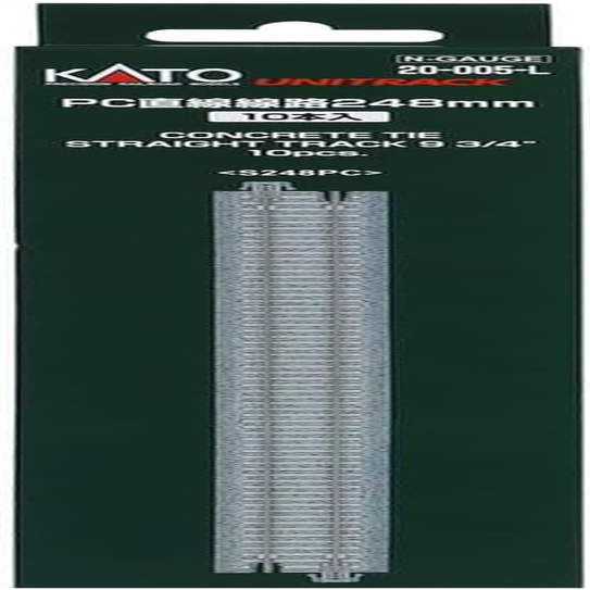 KATO N Gauge PC Straight Track 9.8 Inches (248 Mm), Pack of 10, 20-005-L Model Railway Supplies image number 4