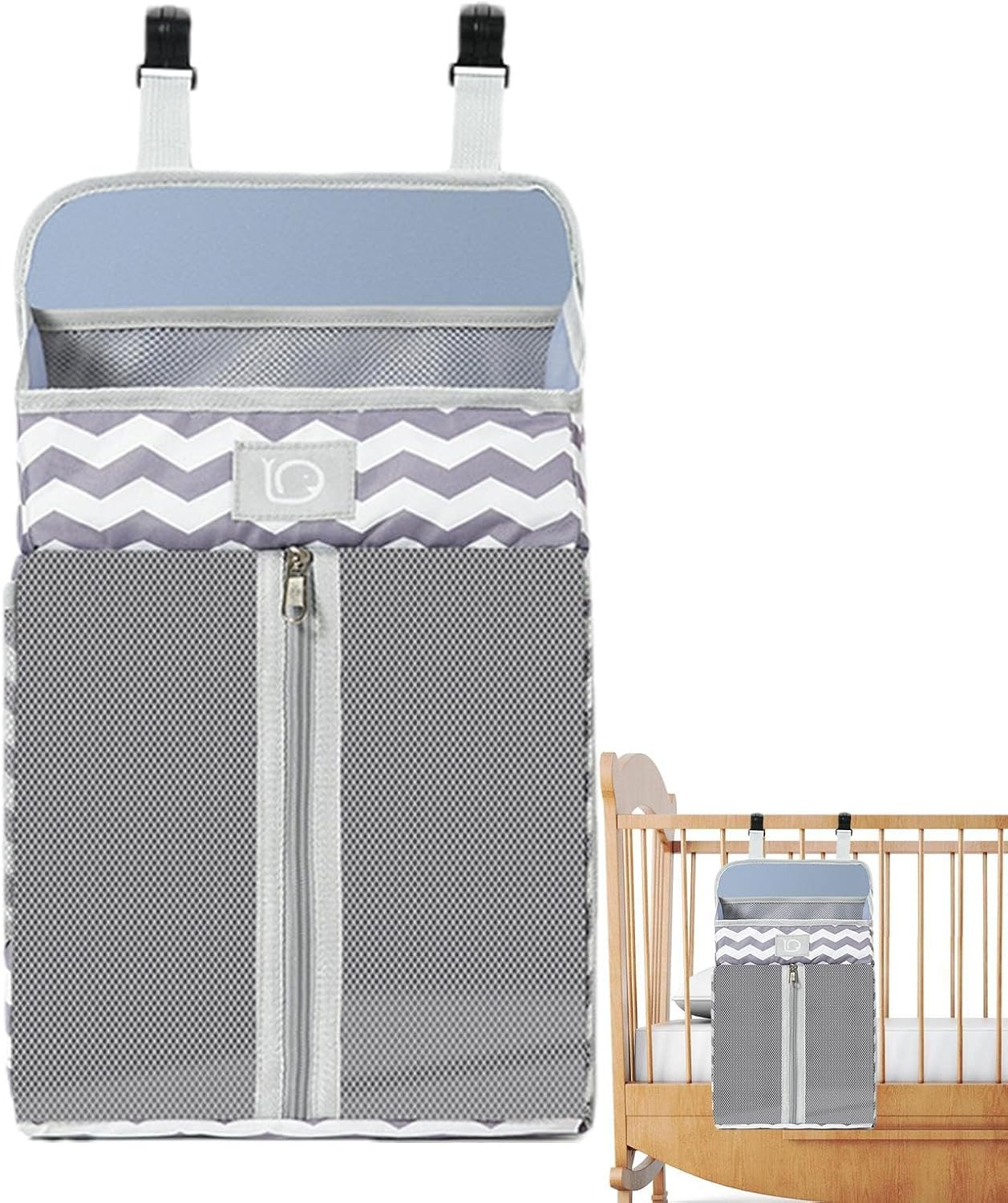 Hanging Nappy Stand - Nappy Stacker for Hanging Babies, Hanging the Nappy Caddy Organiser for the Changing Table | Nursery Organiser for Cribs, Hanging Nappy Organiser for Baby image number 5