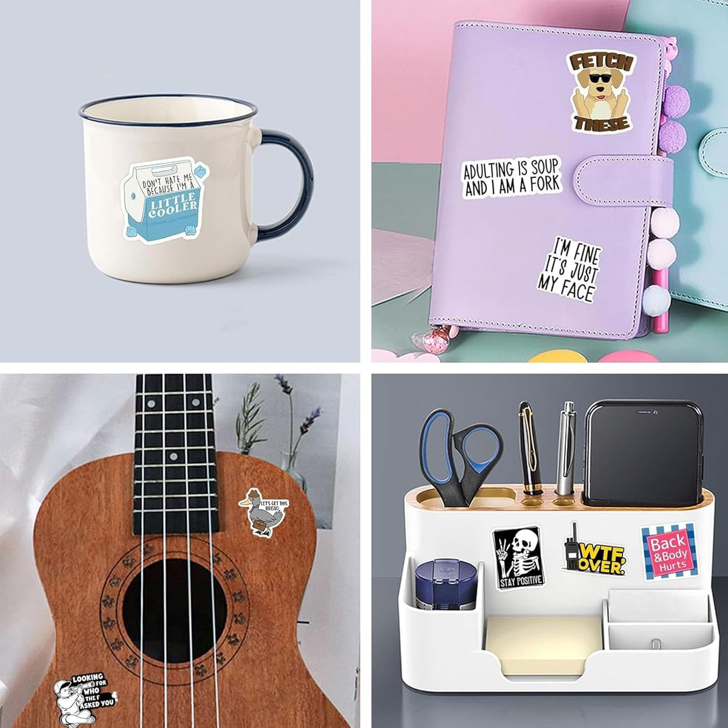 130 PCS Funny Saying Stickers, Waterproof Cool Stickers for Adults, Water Bottles, Laptop, Hard Hats, Sarcastic Decals (1 Pack) image number 3