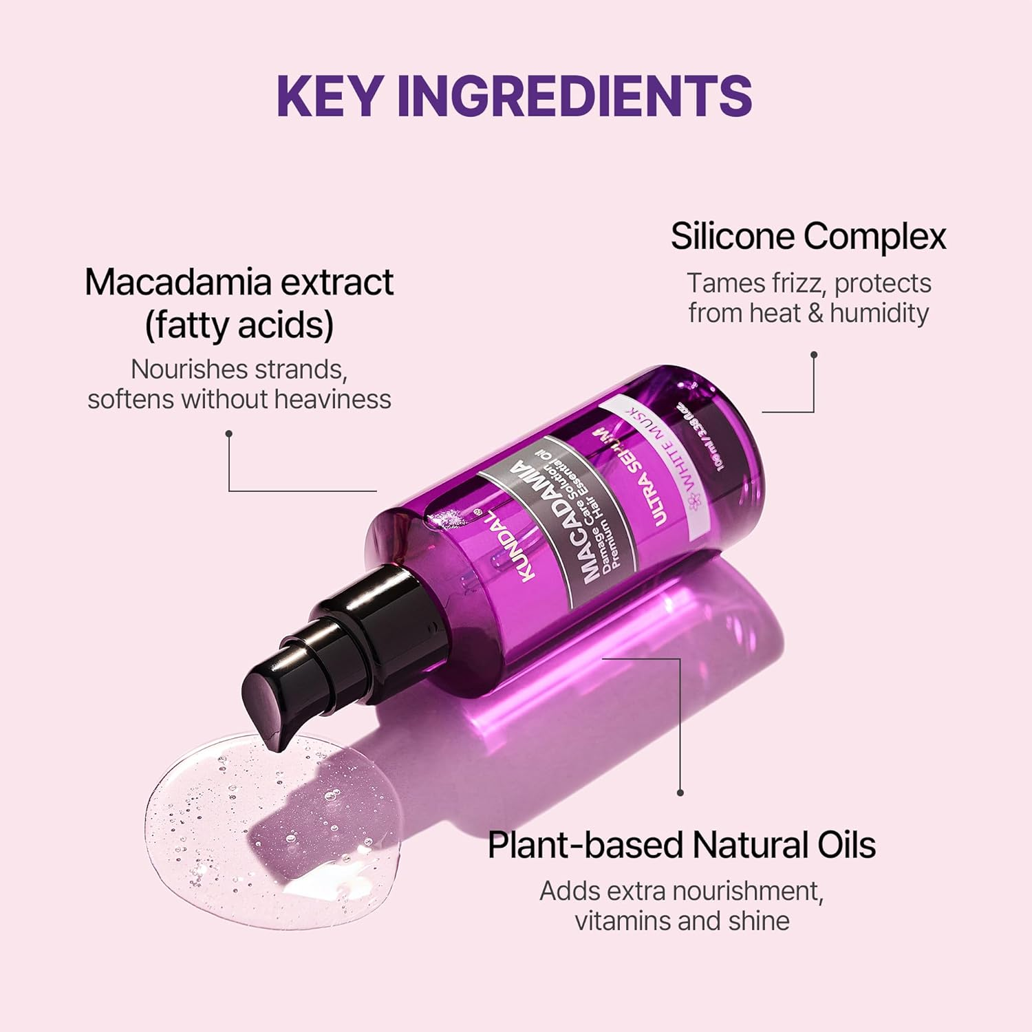 Kundal Macadamia Hair Serum 100 Ml - White Musk image number 6