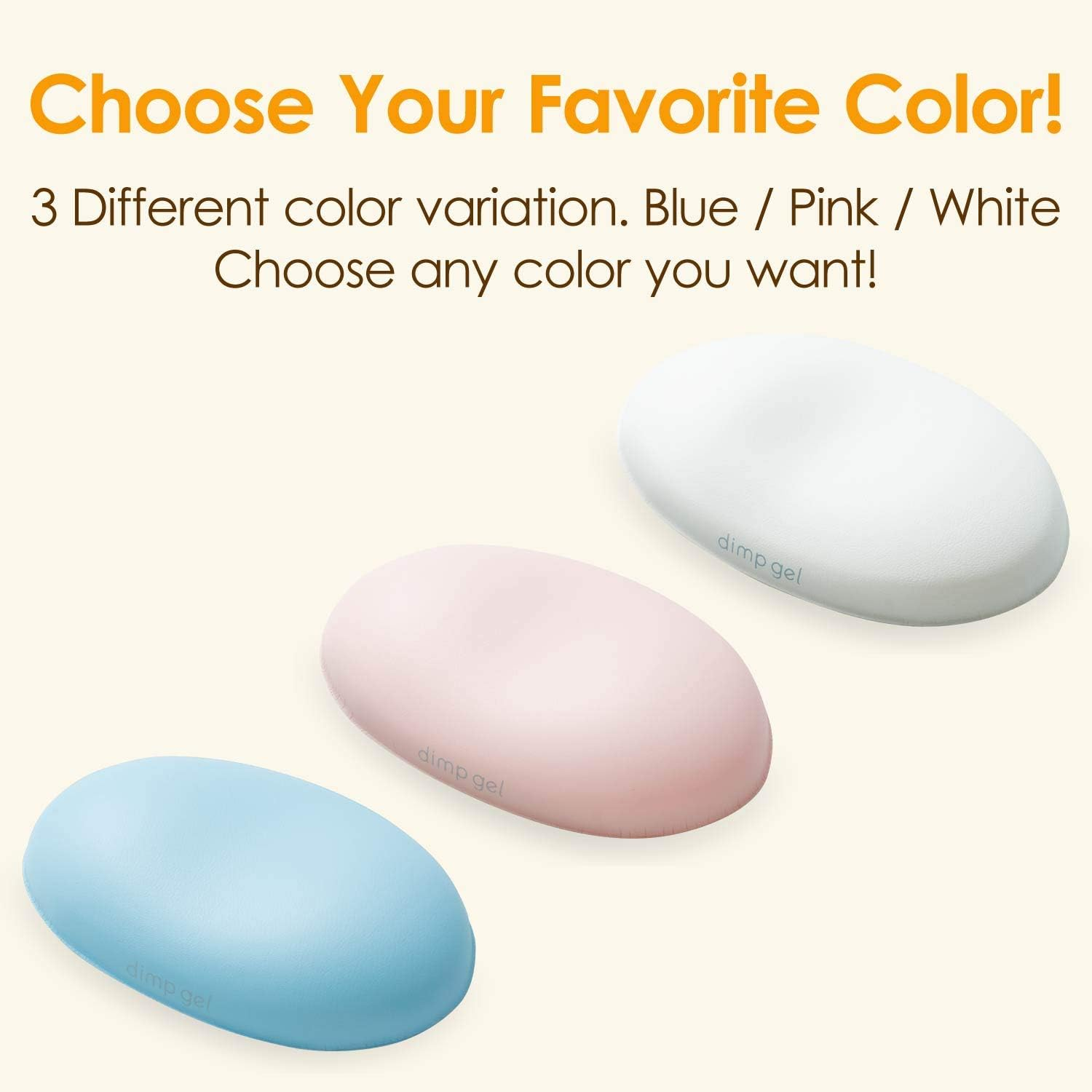 ELECOM Wrist Rest "Dimp Gel" / Memory Foam/Anti Skid/Ergonomic Design for Office/Gaming White MOH-DG01WH image number 2